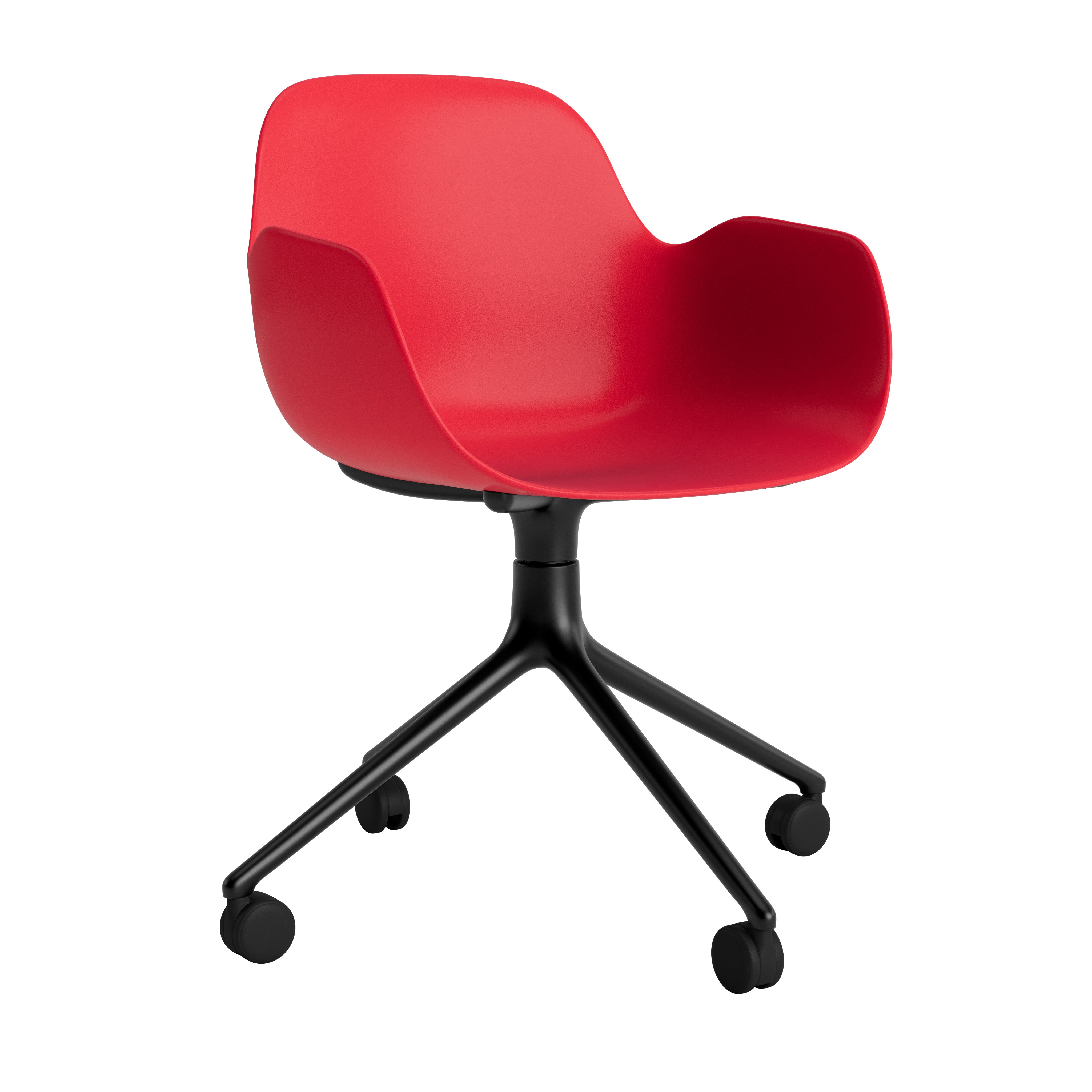 Office chair with 4W Form armrests with a black base