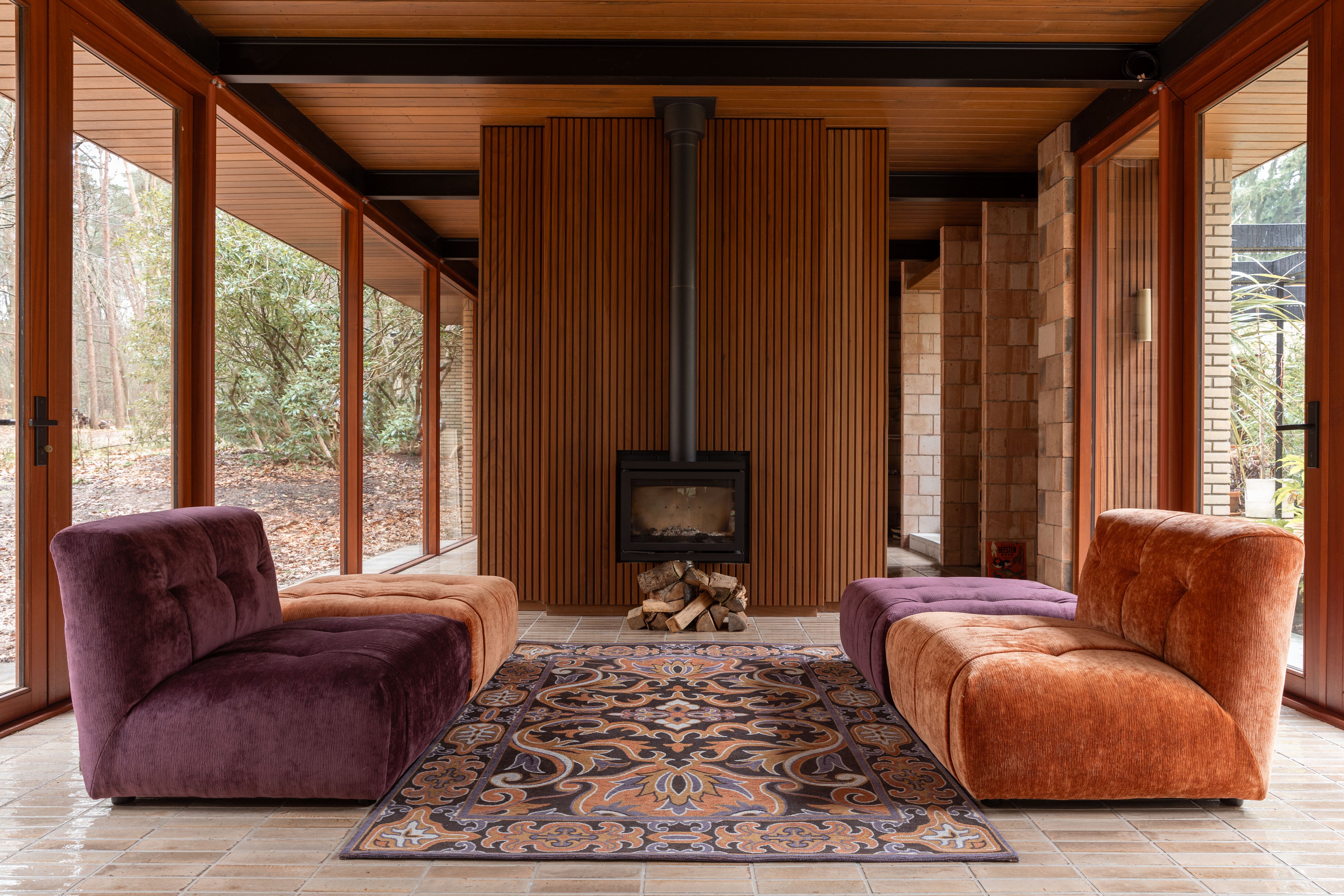 Teppich BASHMIRA orange mit braun