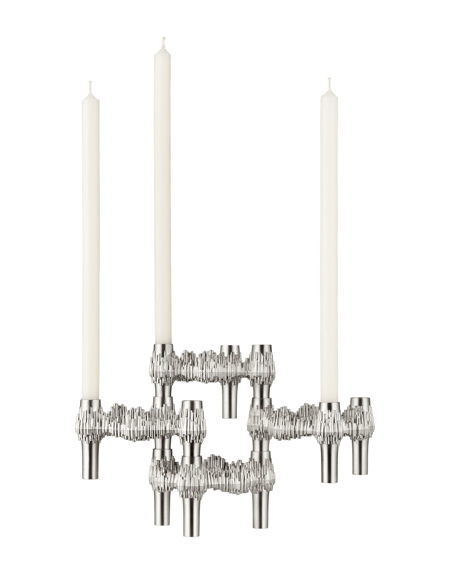 QUIST brushed chrome candle holder