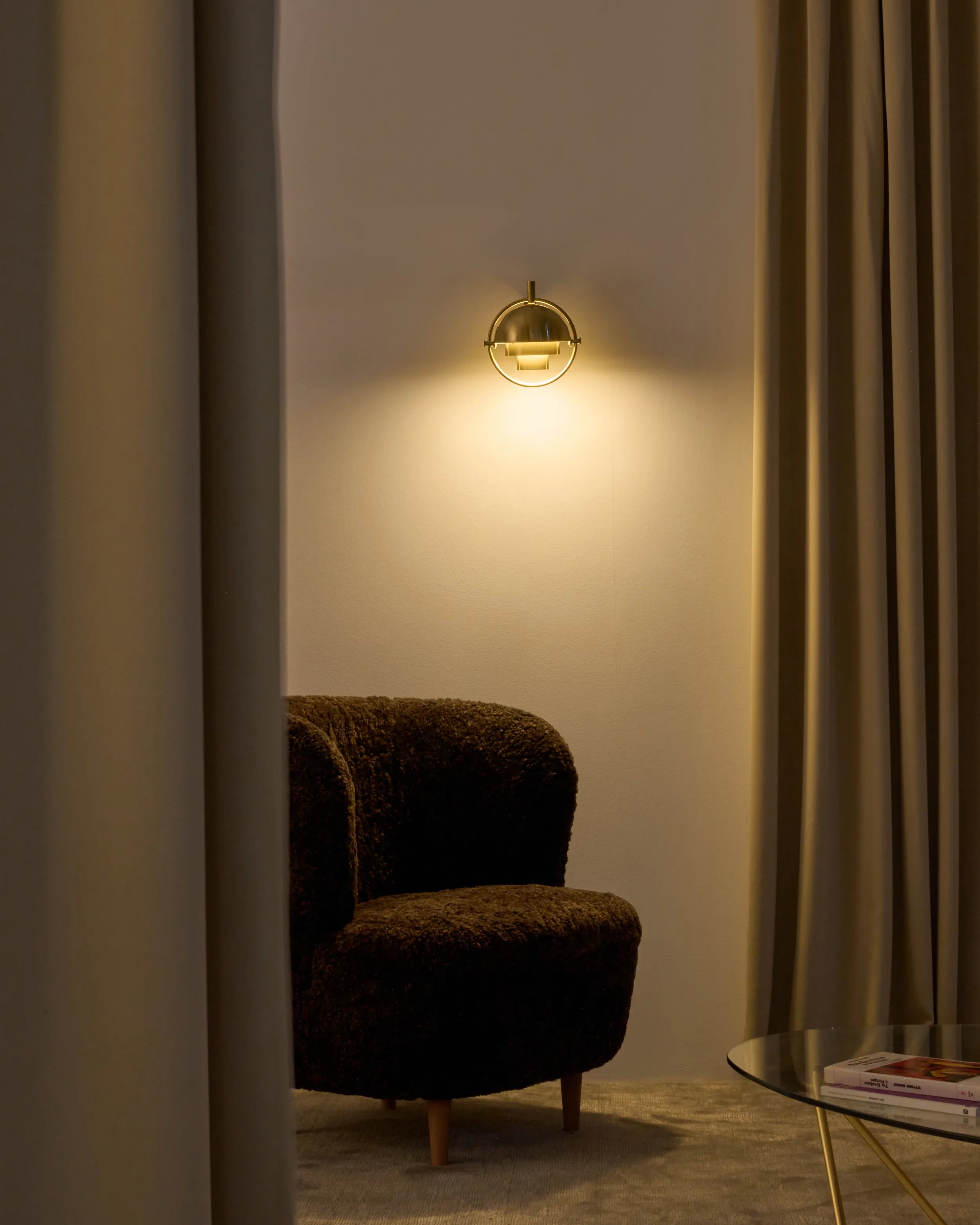 MULTI-LITE Brass Wall Lamp