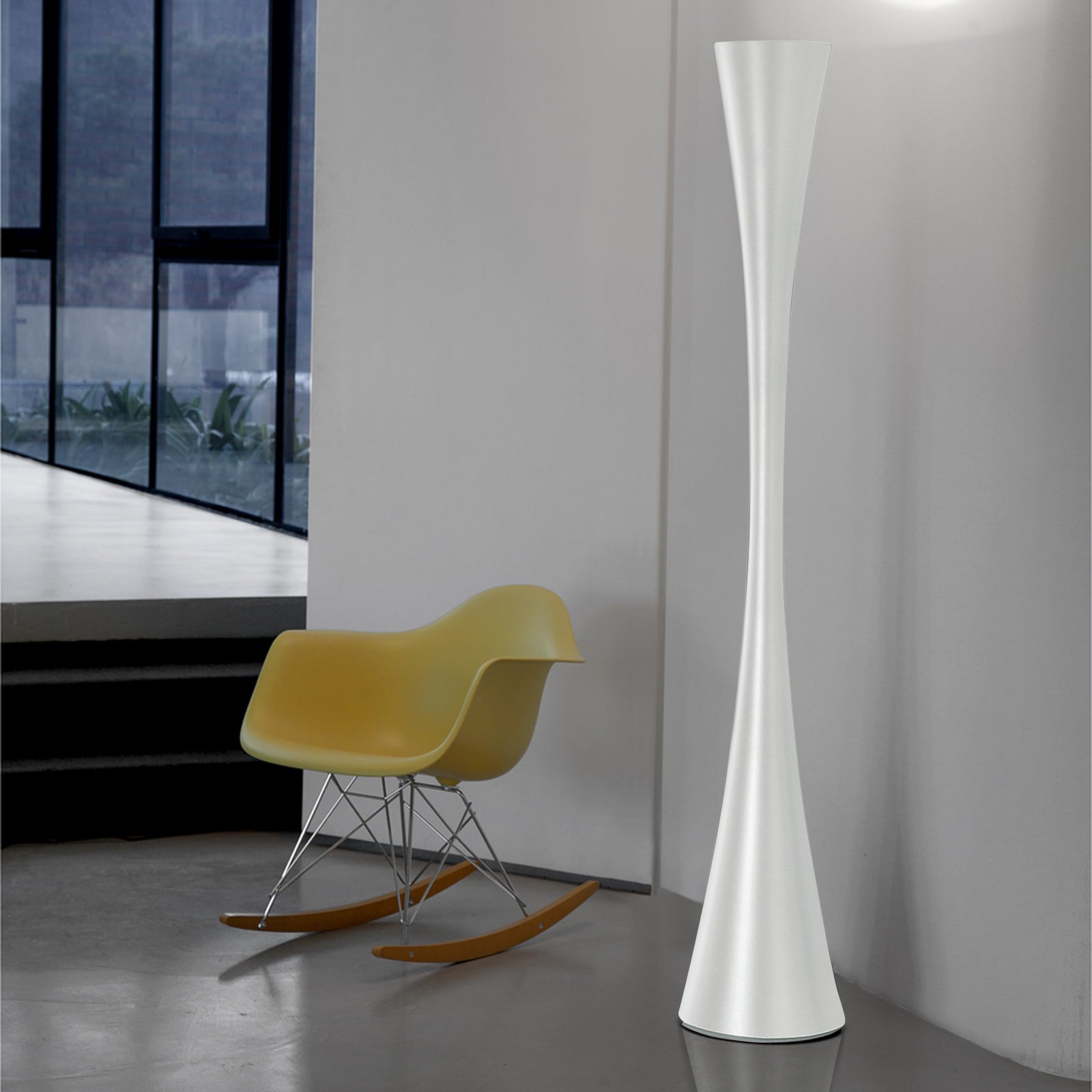 BICONICA Floor Lamp in Glossy White