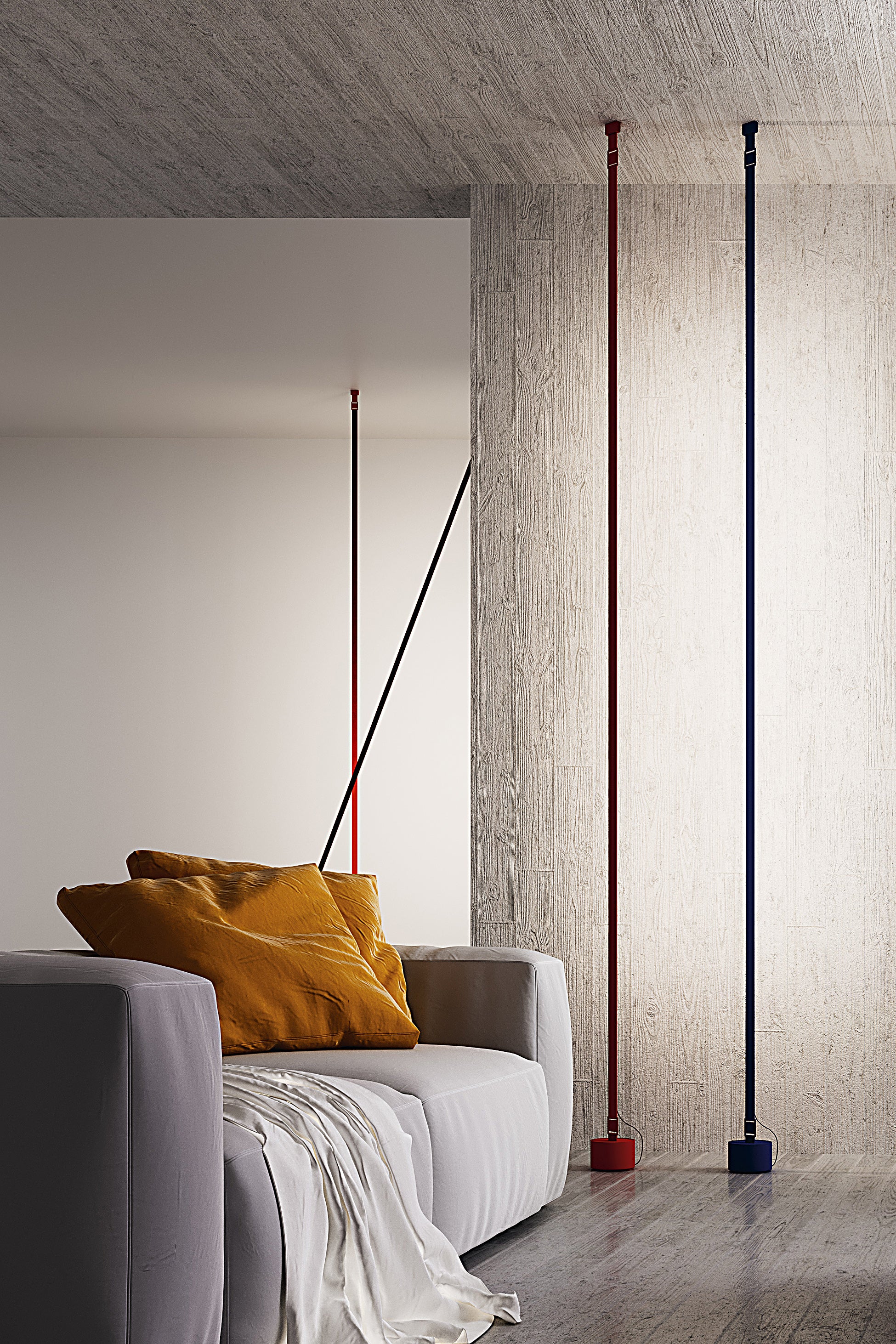 Stehlampe ELASTICA blau