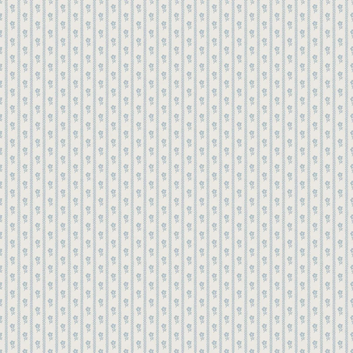 Tapete mit Pflanzenmotiv LILLA LYCKAN weiß mit blau