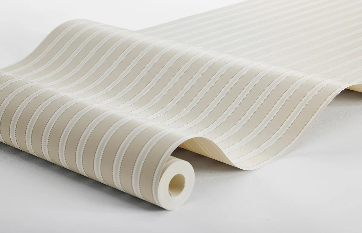 Tapete mit Streifen PÄRLRAND beige mit Weiß