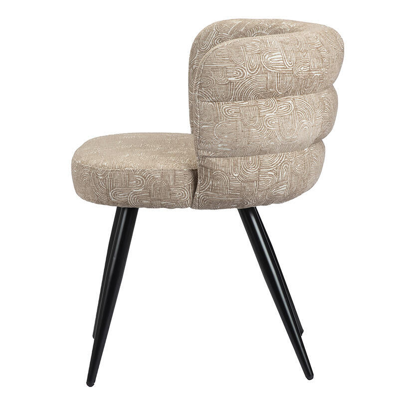 CLOUD Chair in Taupe with Black Base