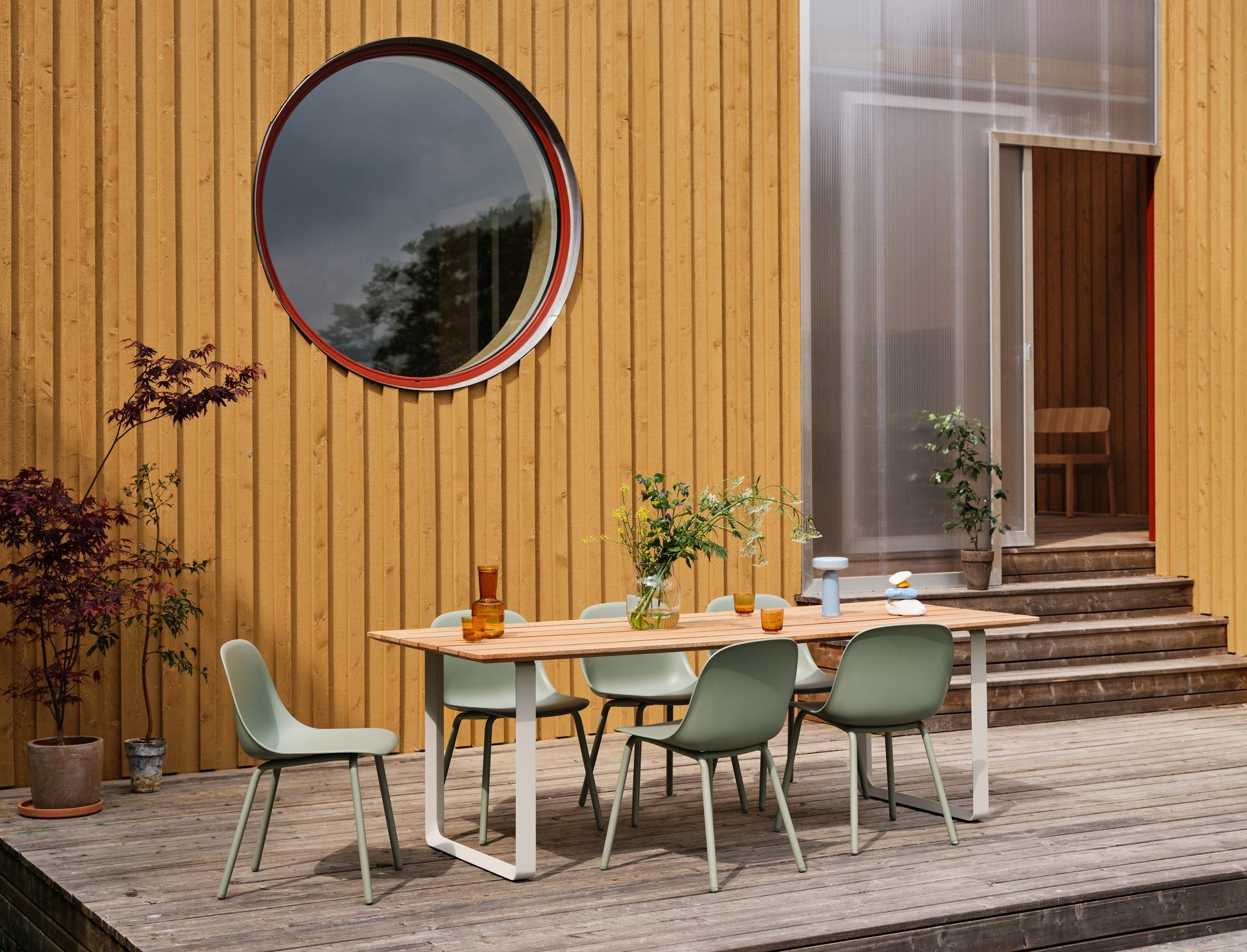 Outdoor Chair FIBER Dirty Green