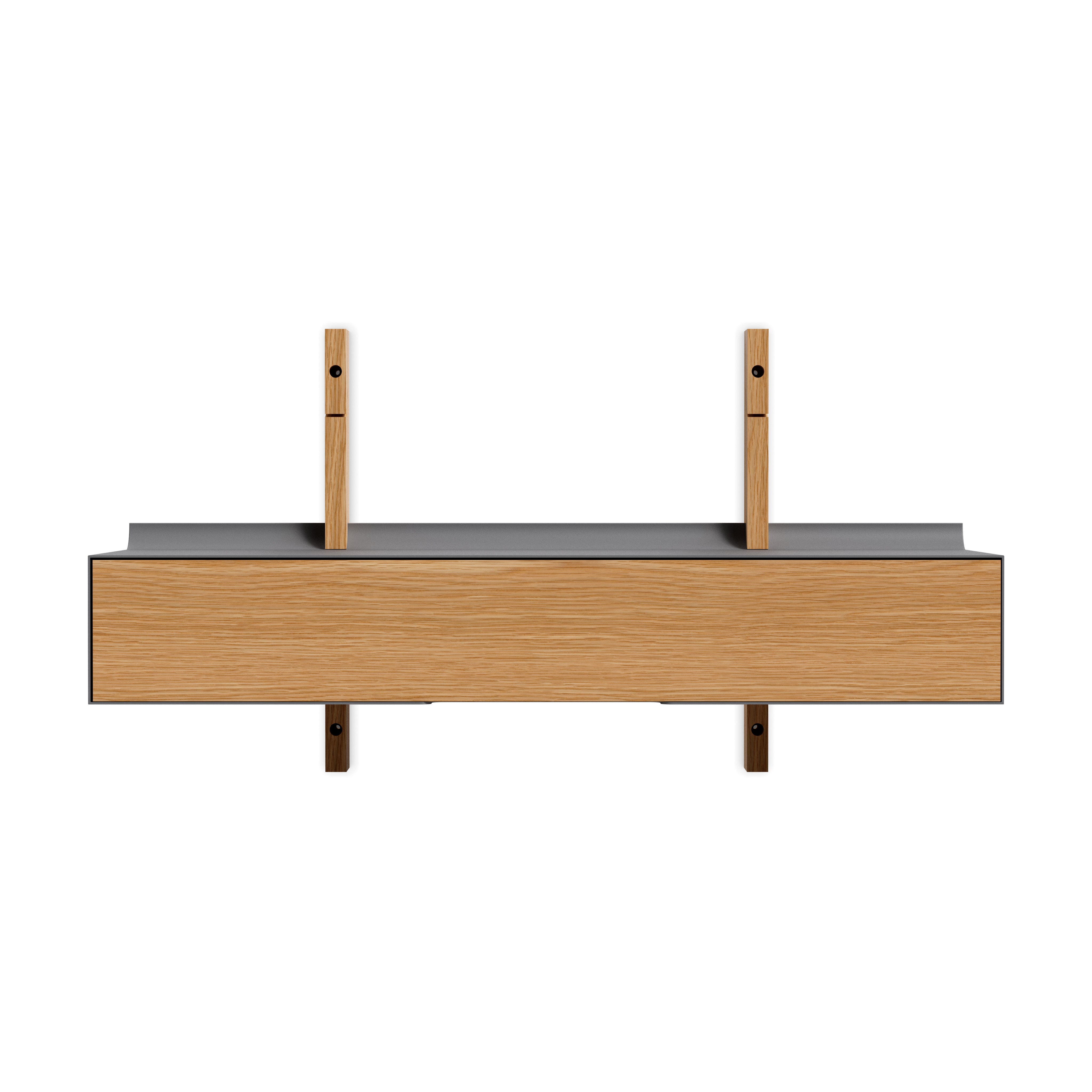 Wandregal SMILE grau