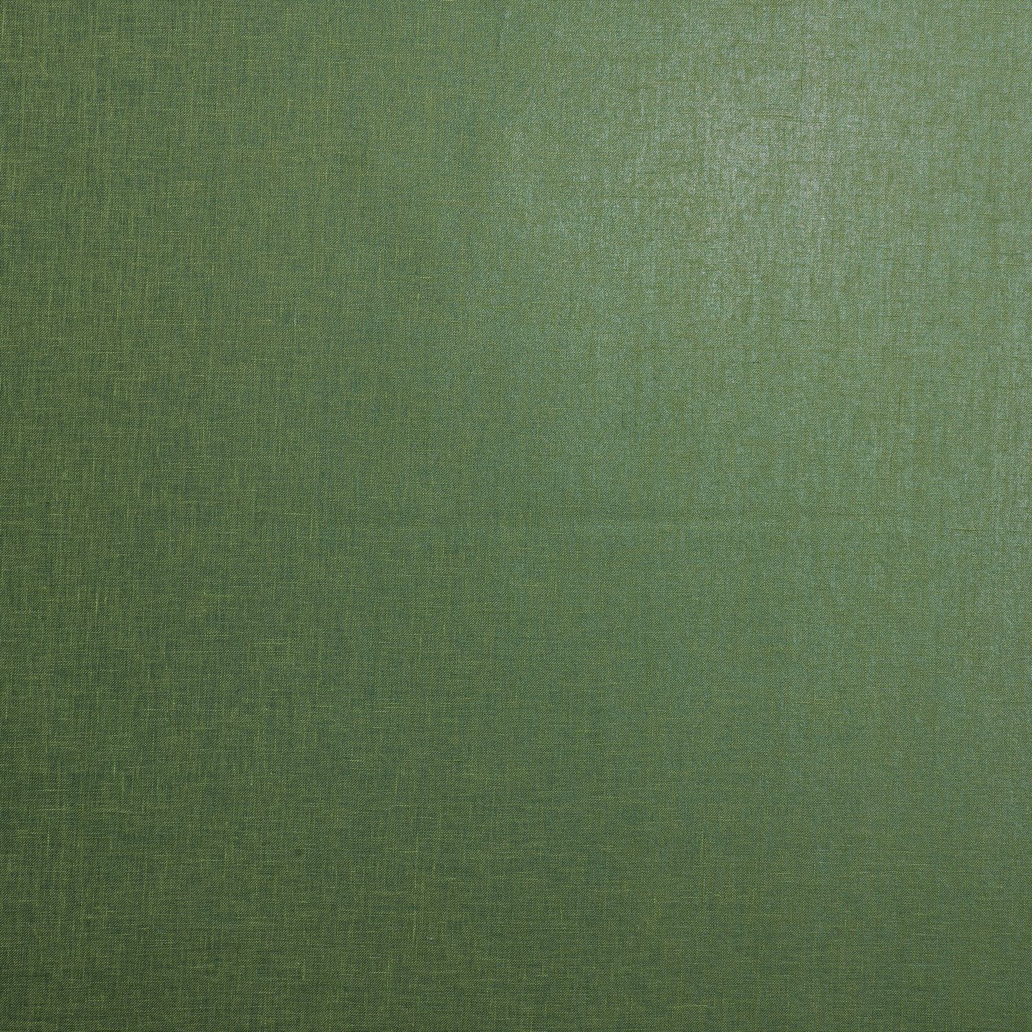 Linen textile wallpaper with an iridescent effect ELARA - VERT MOUSSE green