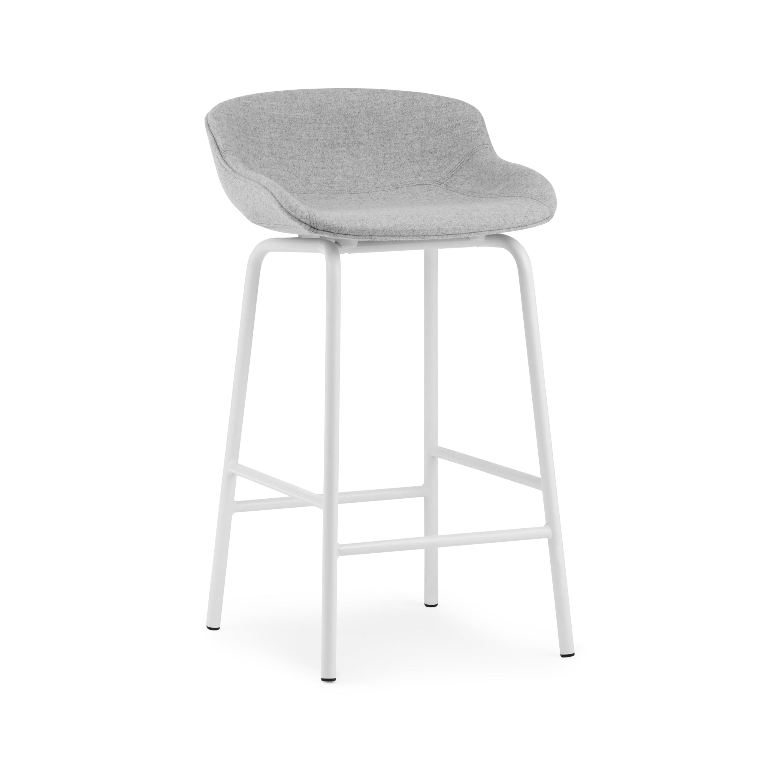 Hyg upholstered bar chair with a white base