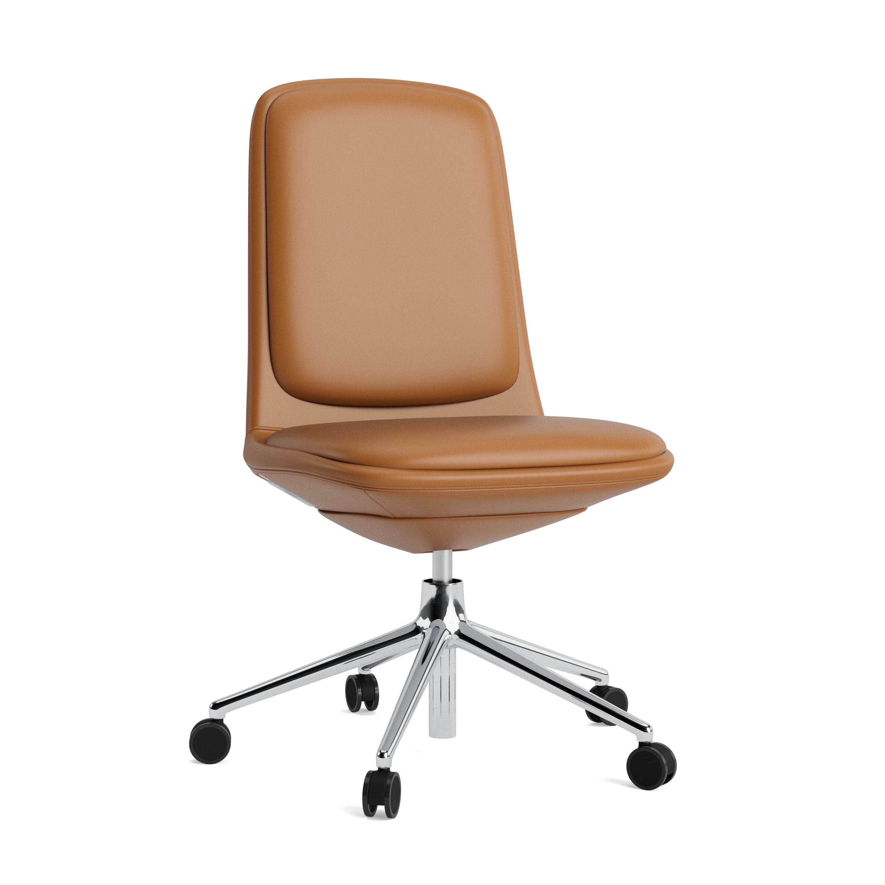 Off Low 5W gepolsterte Bürostuhl mit einer Aluminiumbasis