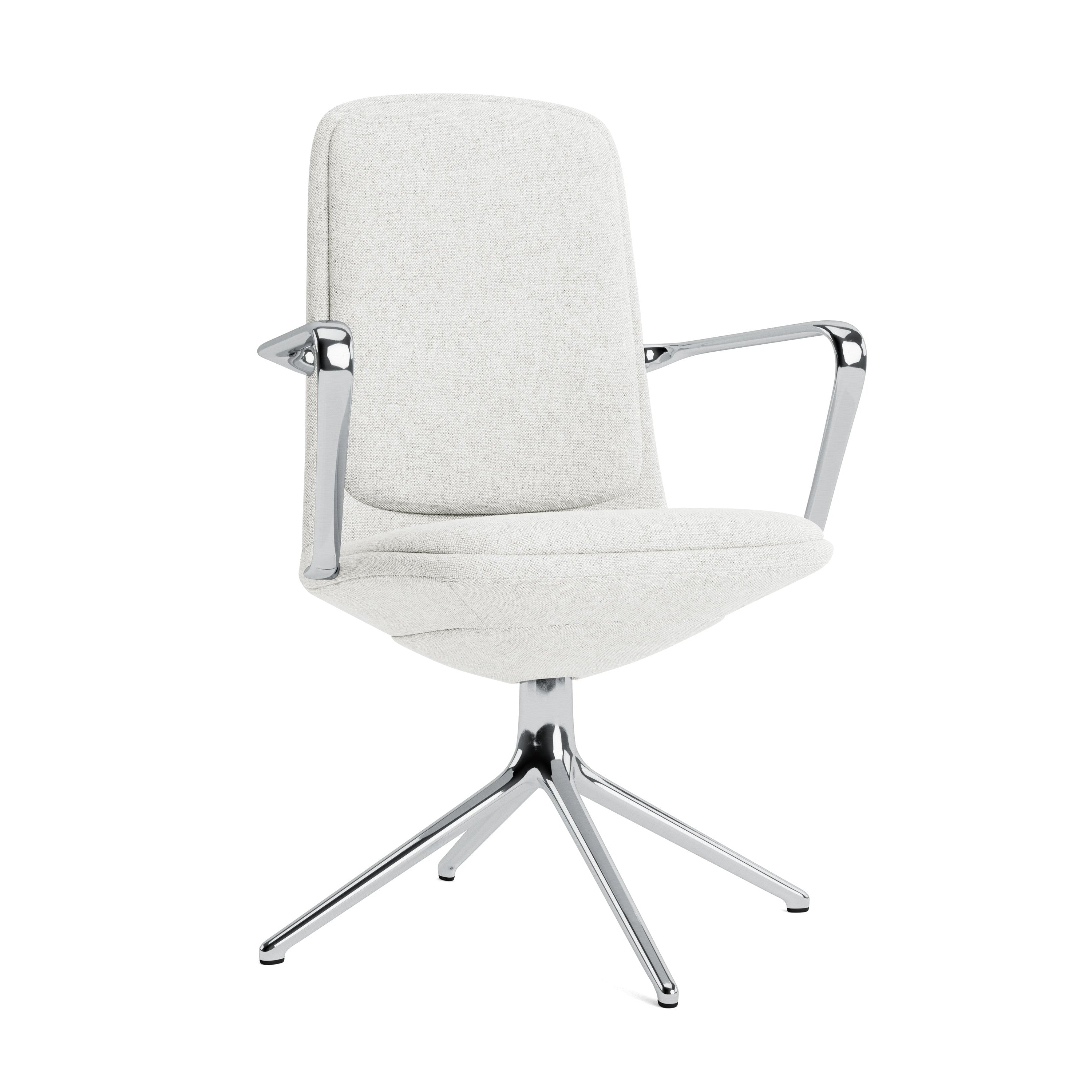 Polsterer Bürostuhl mit low 4L -Armlehnen mit Aluminiumbasis