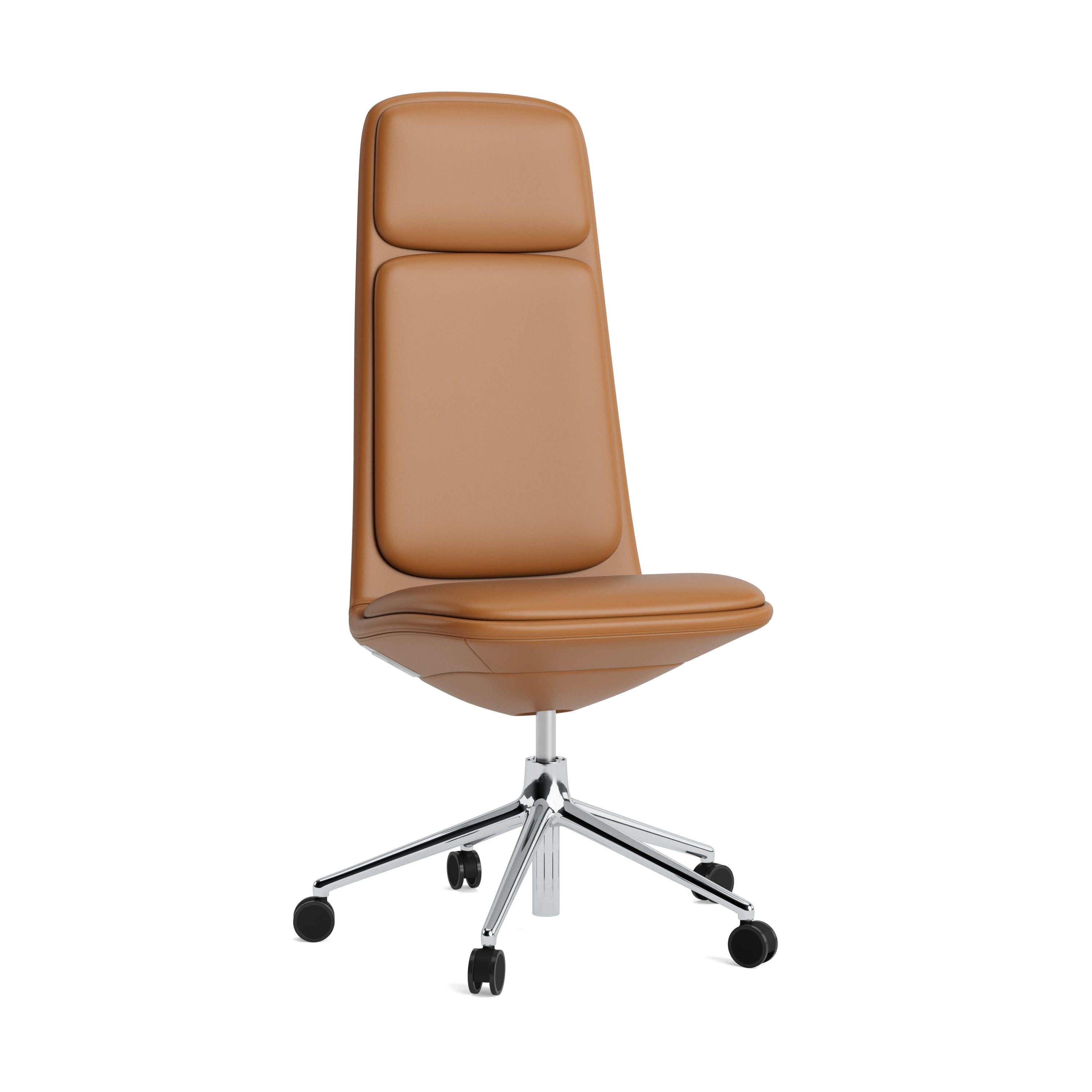 Office chair upholstered off High 5W with aluminum base
