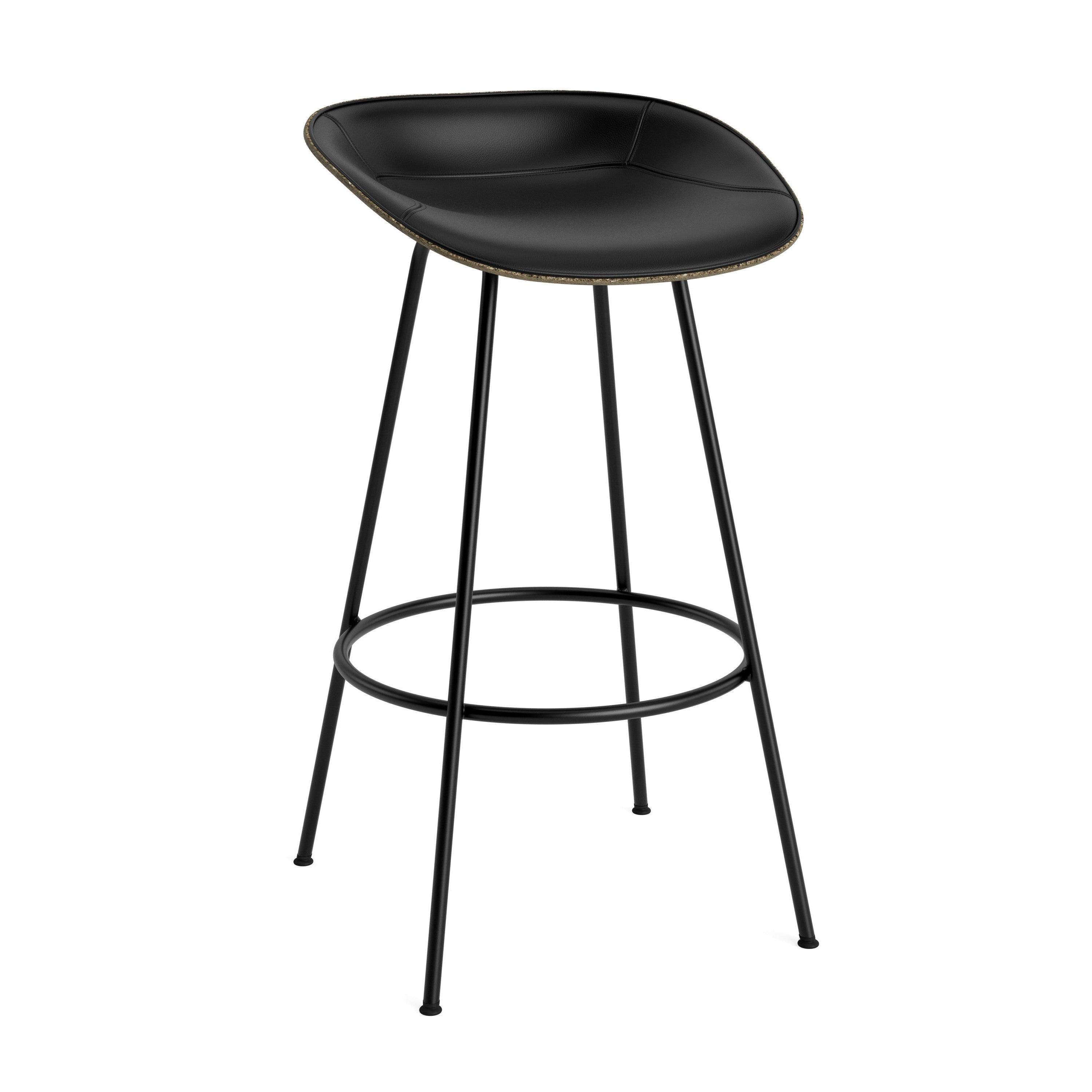 Polsterer beige Matrix -Stuhl mit einer schwarzen Basis