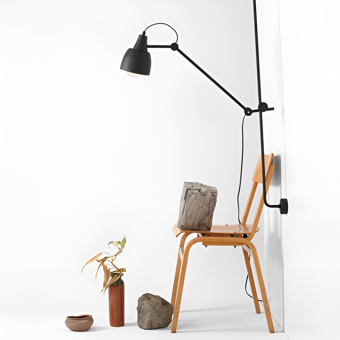 Wandlampe mit verstellbarem Arm DRON schwarz