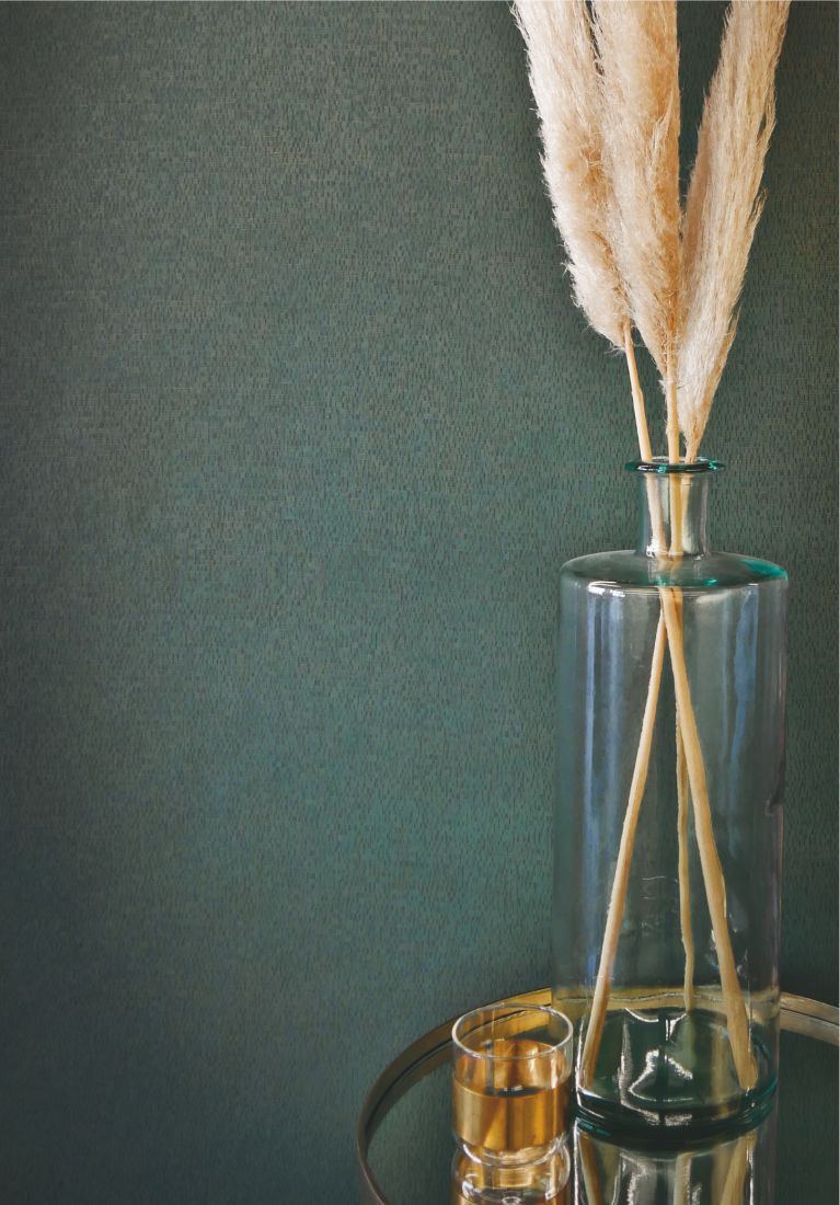 Strukturtapete, die Intarsien aus Stroh imitiert ROSEAU - IVORY Elfenbein