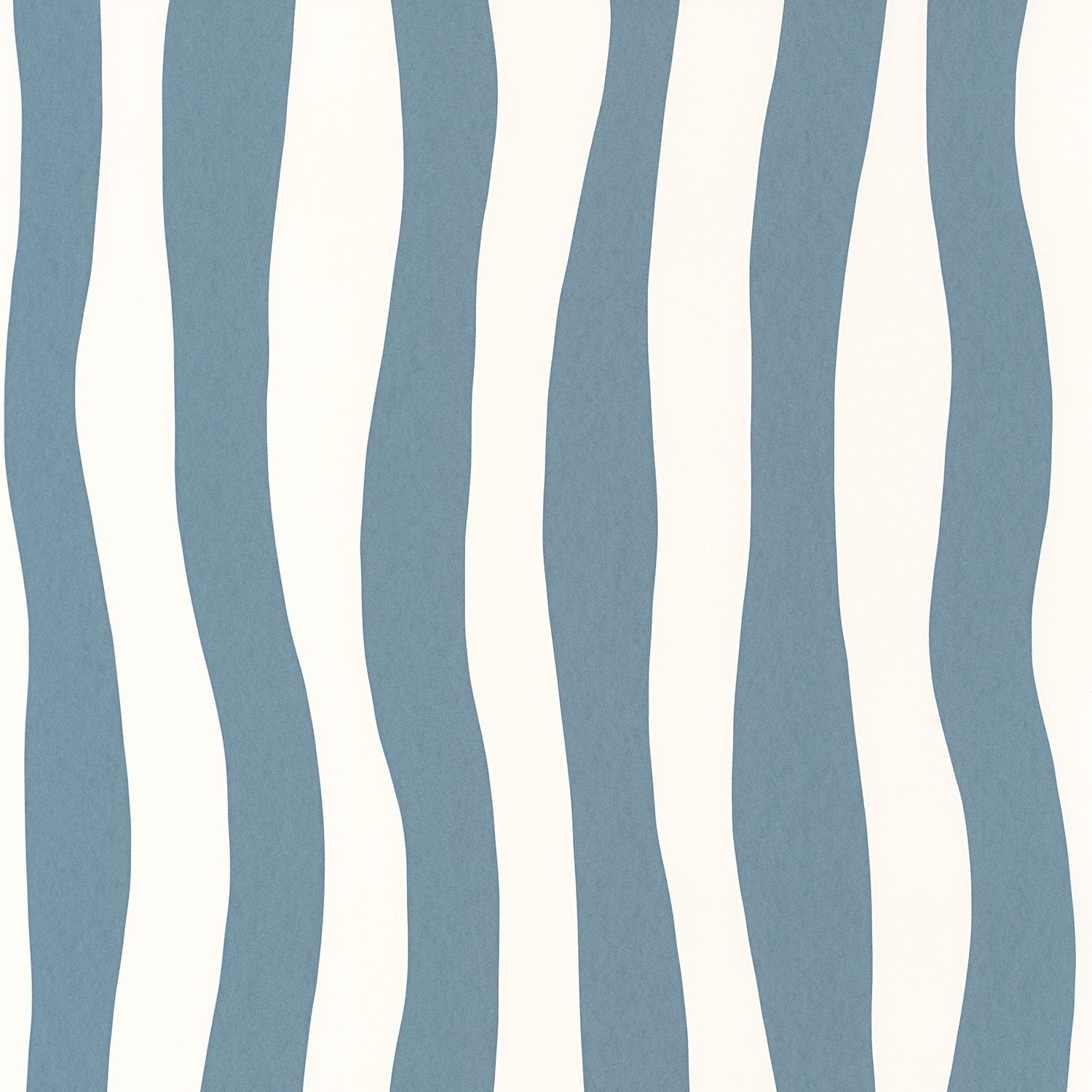 Structural wallpaper with an abstract wavy stripe pattern SUNDAE - BLEU PERSAN light blue