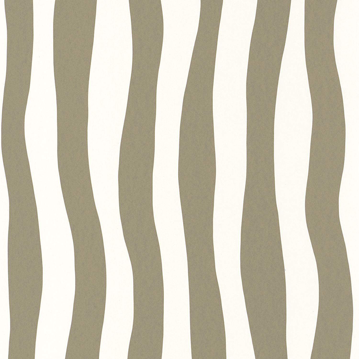 Structural wallpaper with an abstract wavy stripe pattern SUNDAE - ARGILE clay green