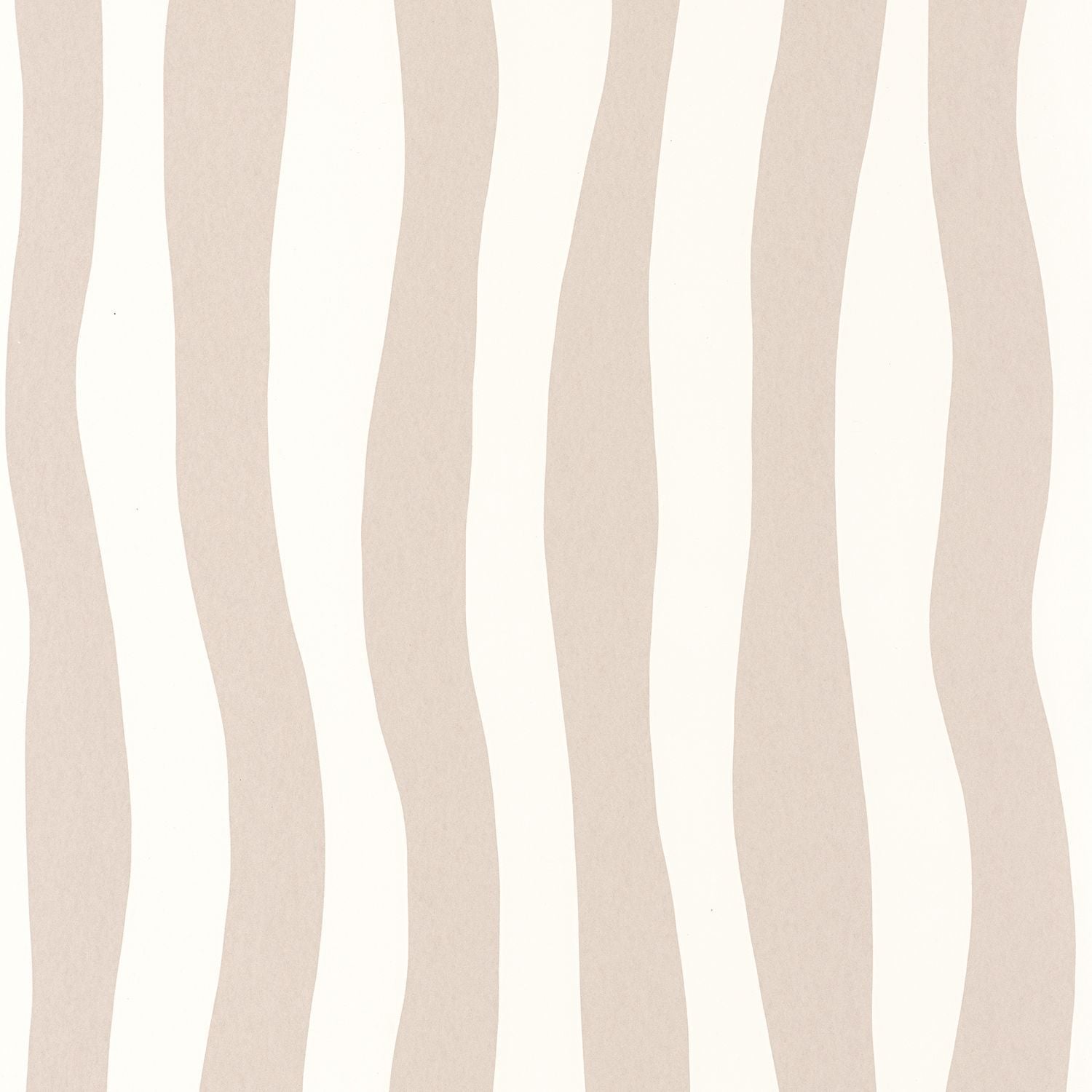 Structural wallpaper with an abstract wavy stripe pattern SUNDAE - POWDER BEIGE