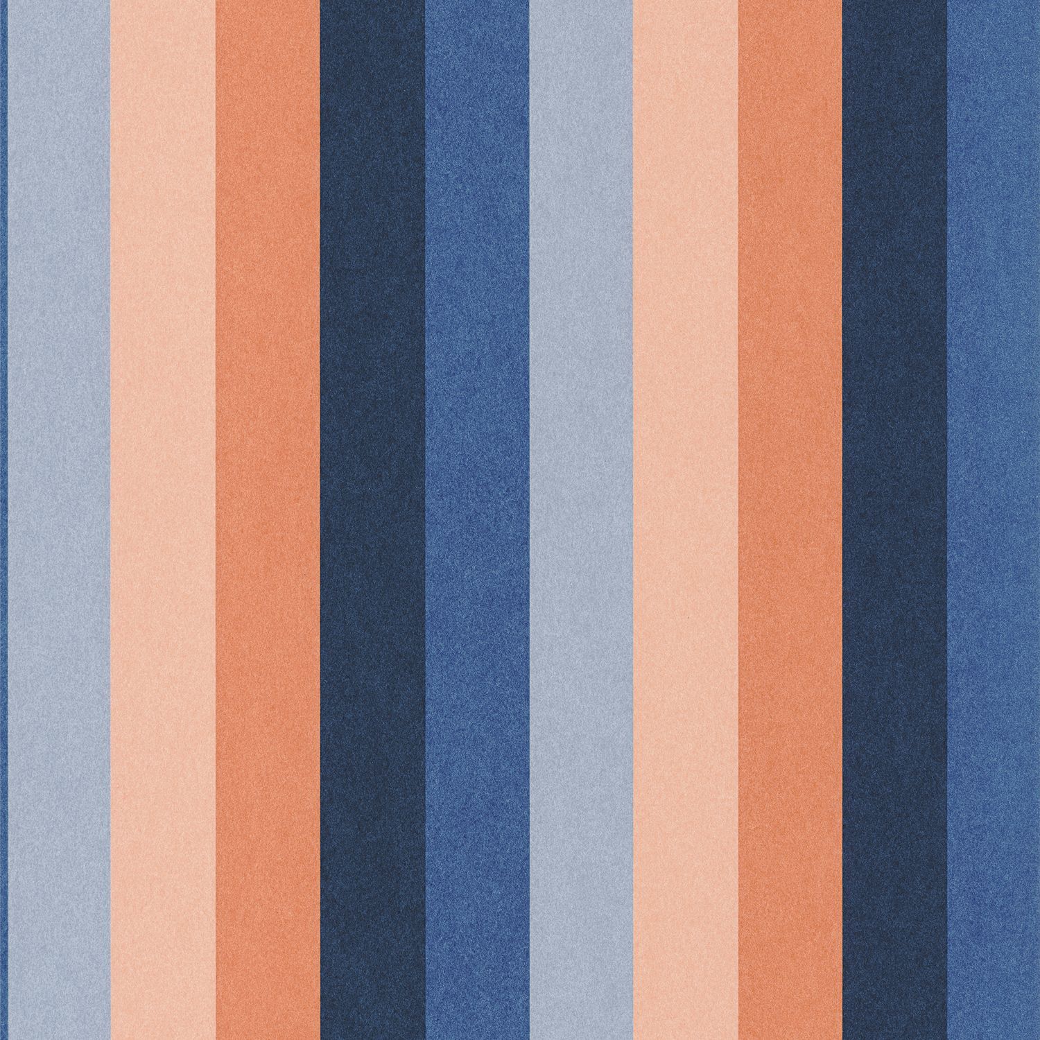 Strukturierte Tapete mit Streifen TRANSAT - MARINE/CORAIL navyblau mit koralle