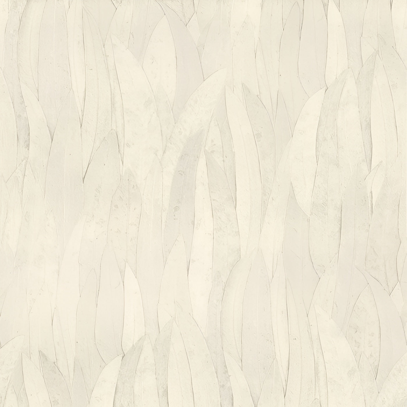 Structural wallpaper with a eucalyptus leaf design NELUWA - IVORY