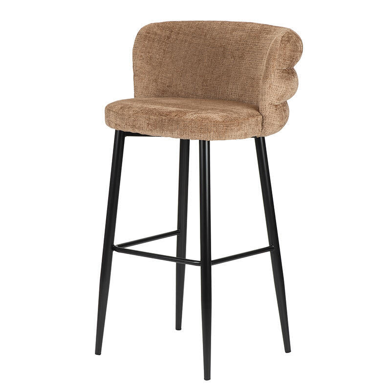 CLOUD stool in caramel with a black base