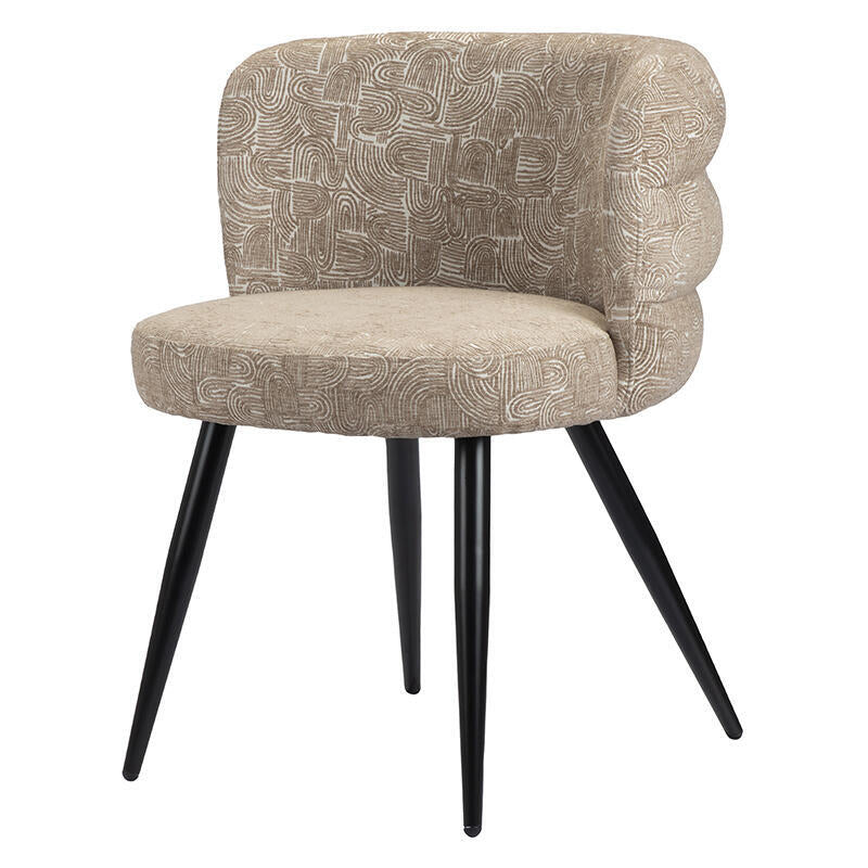 CLOUD Chair in Taupe with Black Base