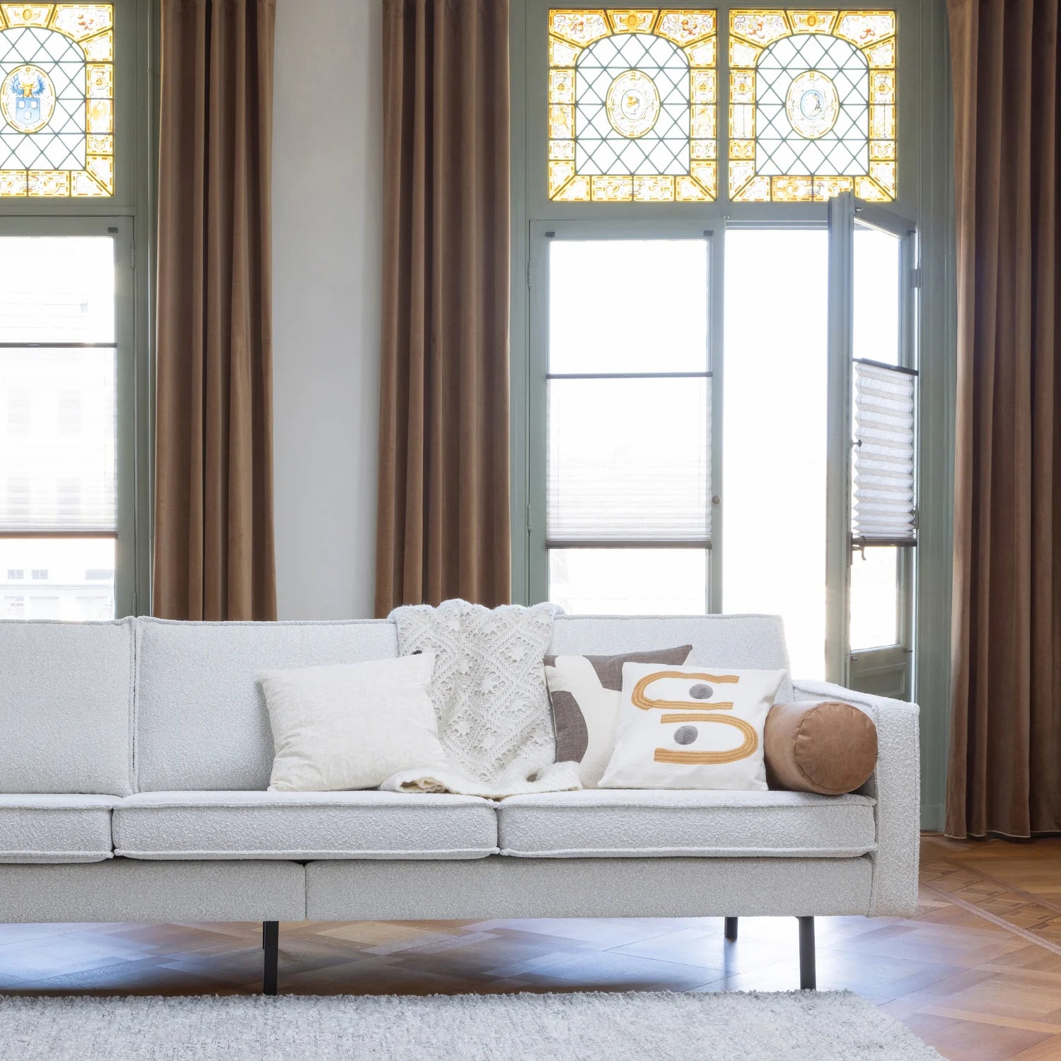 3-seater Sofa Rodeo cream bouclé