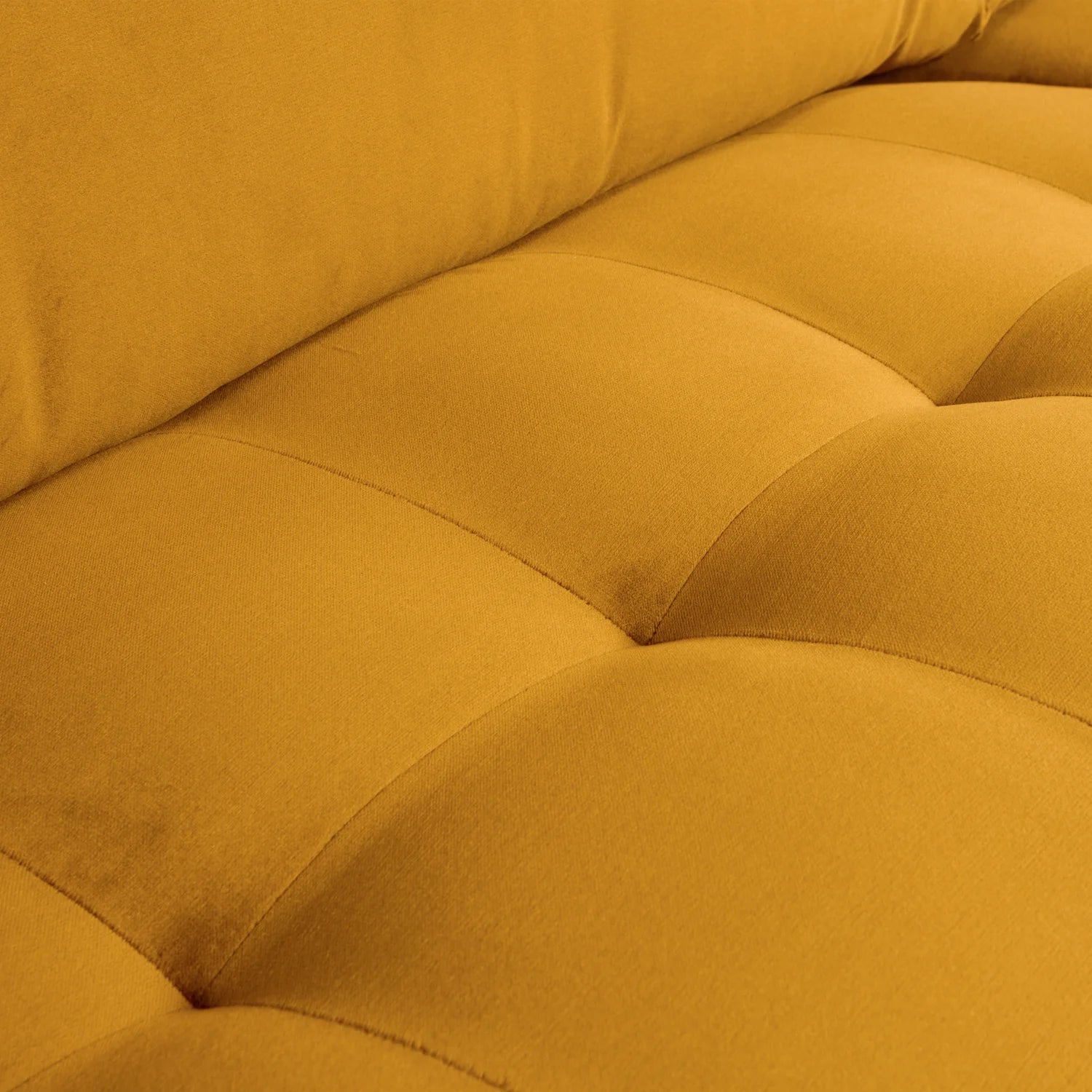 Sofa aksamitna 2,5-osobowa RODEO CLASSIC musztardowy – Woood