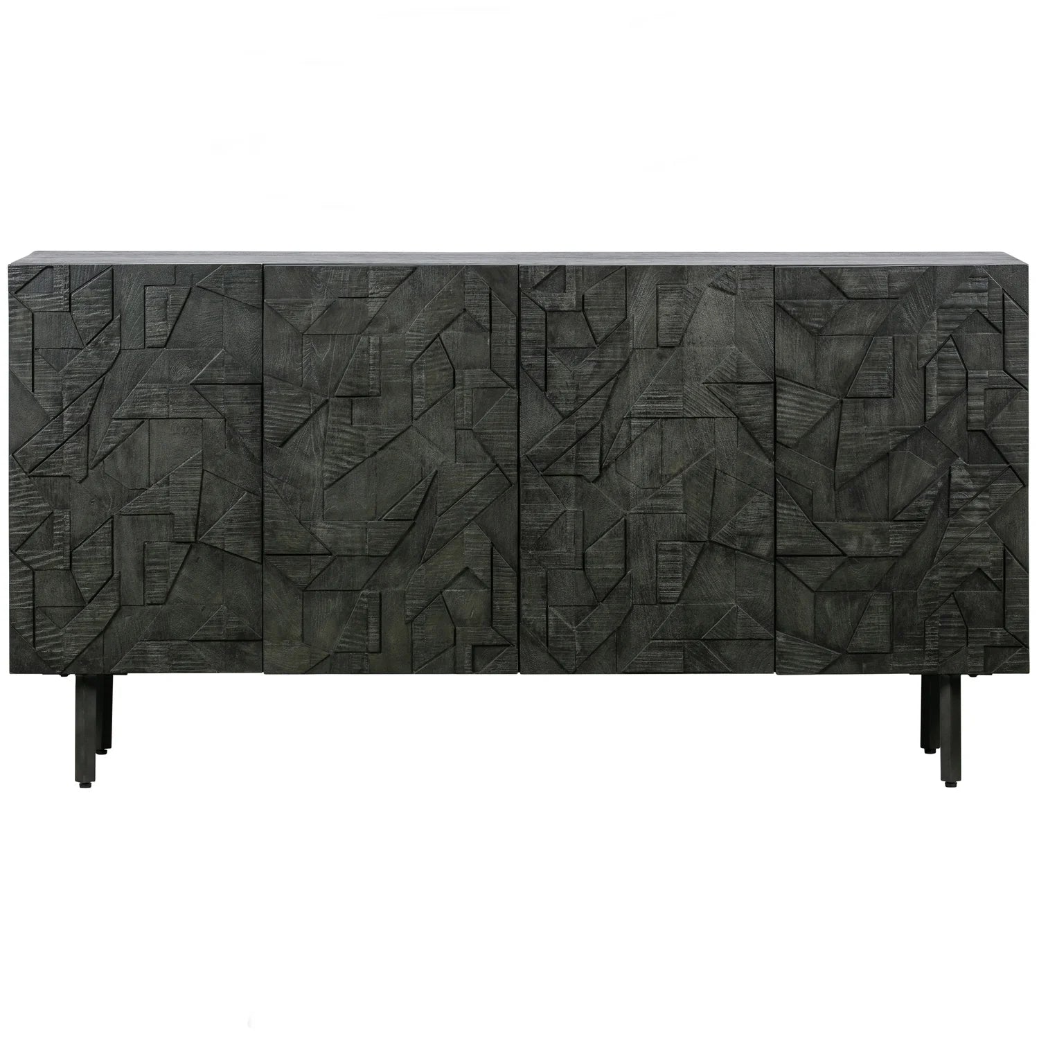 Count chest of drawers black mango wood