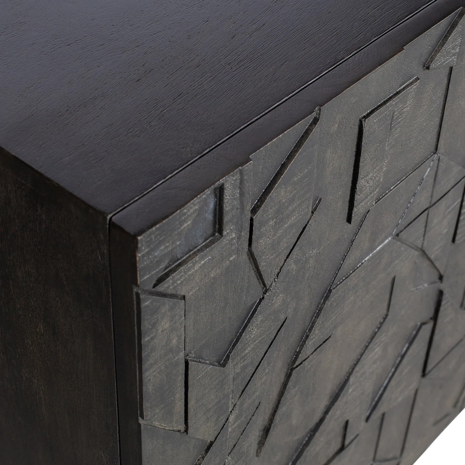 Count chest of drawers black mango wood