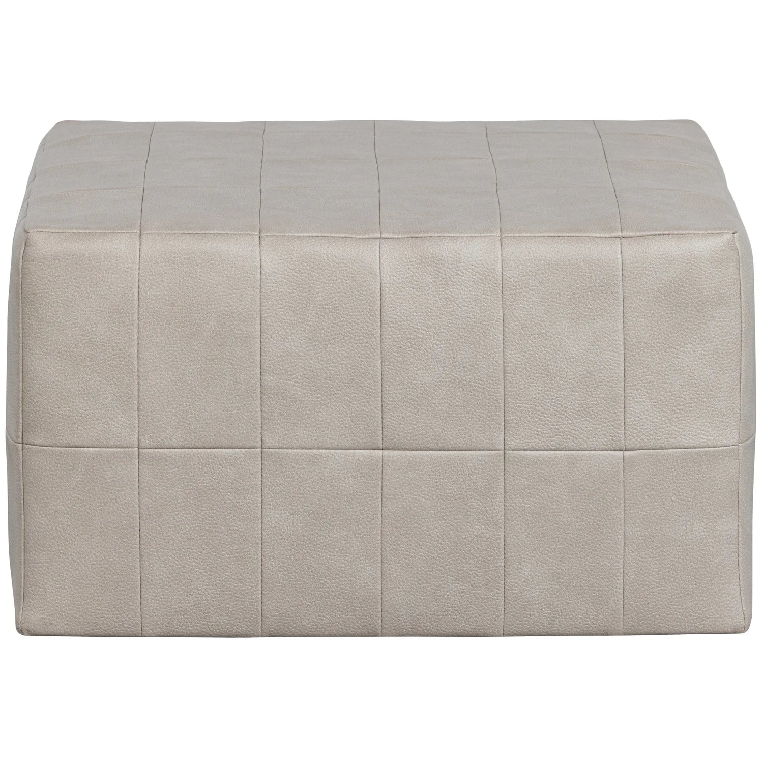 Pouf patchwork gray -eco -leather