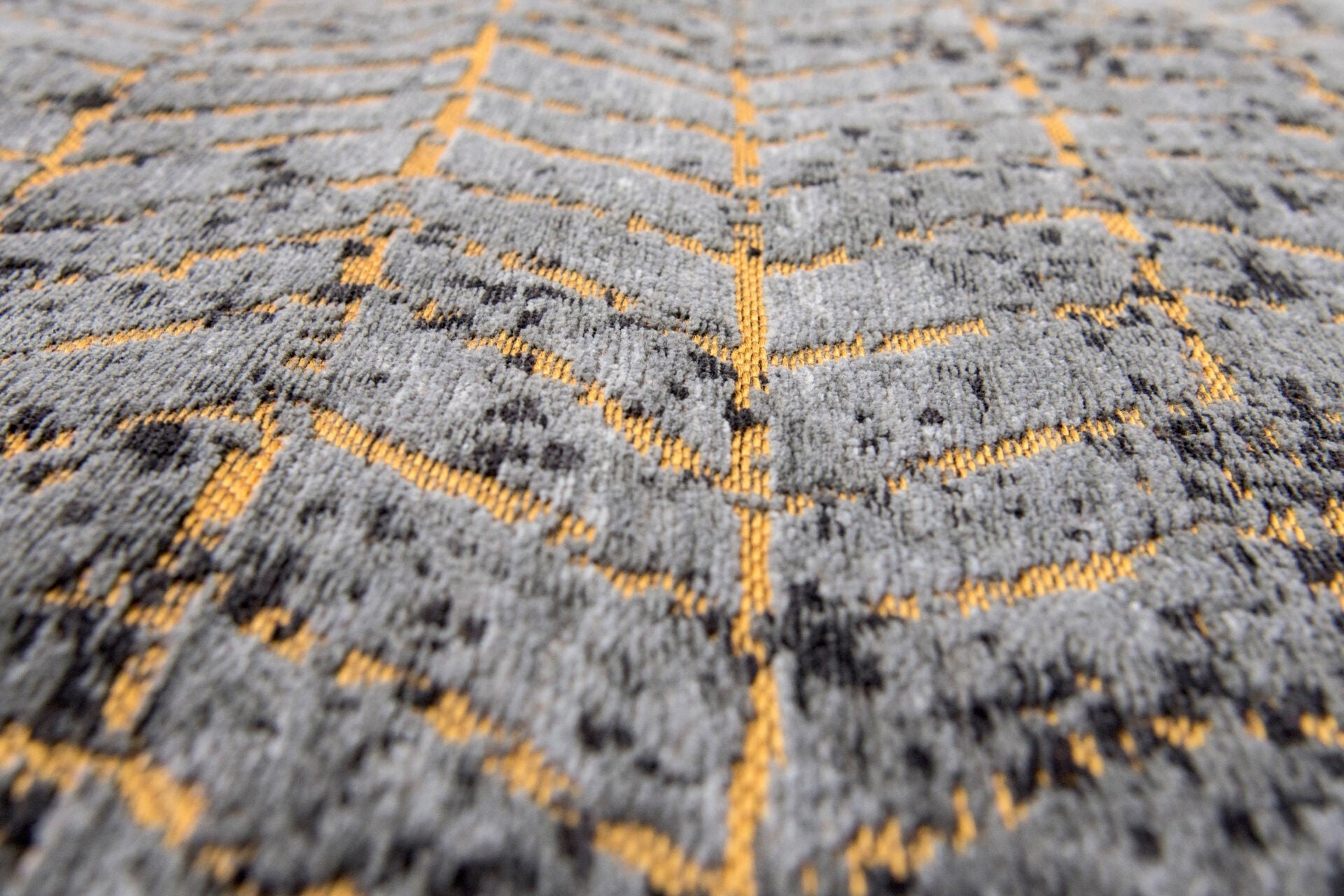 Runder Teppich Jacobs Leiter Broadway Glitzer Schwarz und Gold