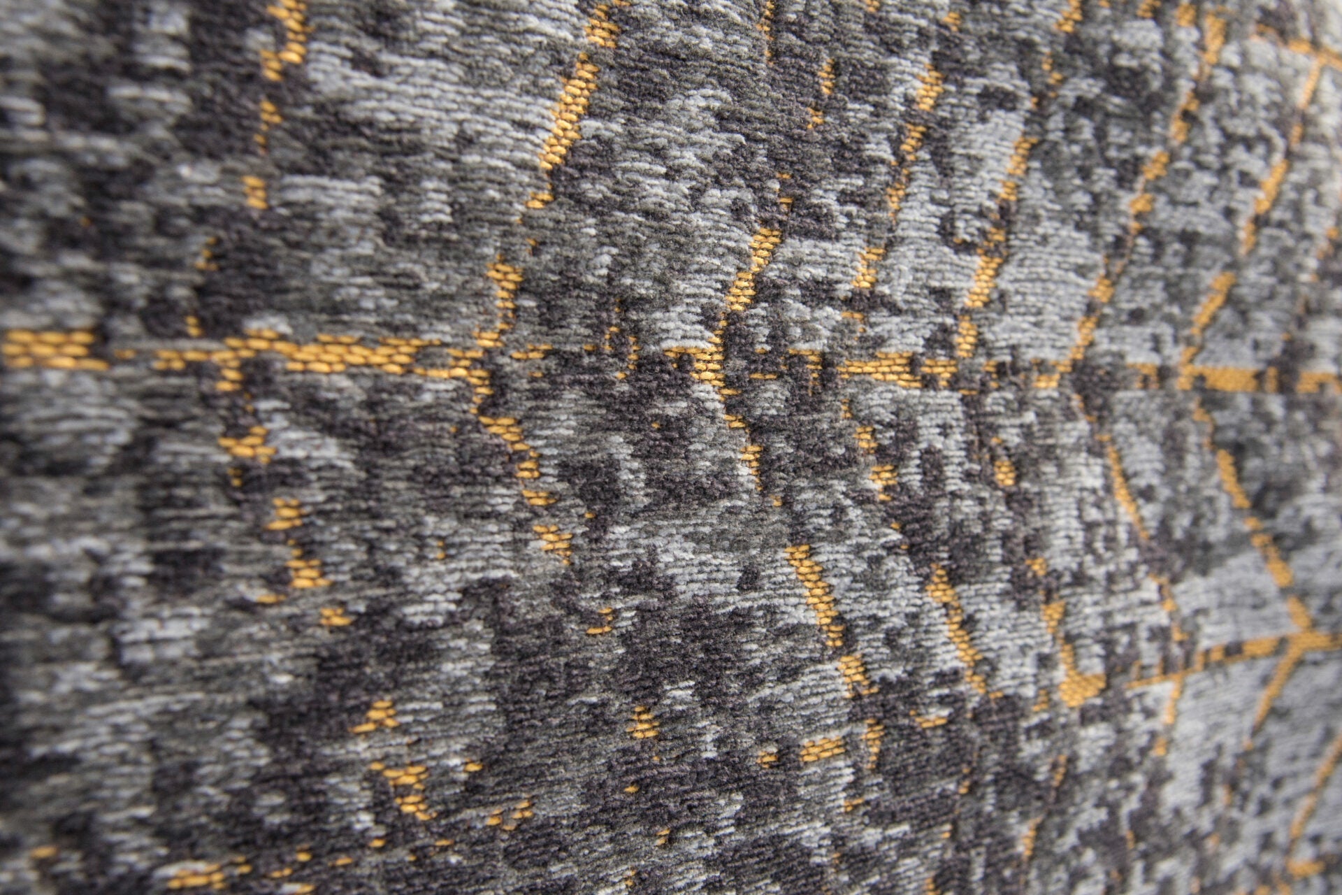 Runder Teppich Jacobs Leiter Broadway Glitzer Schwarz und Gold