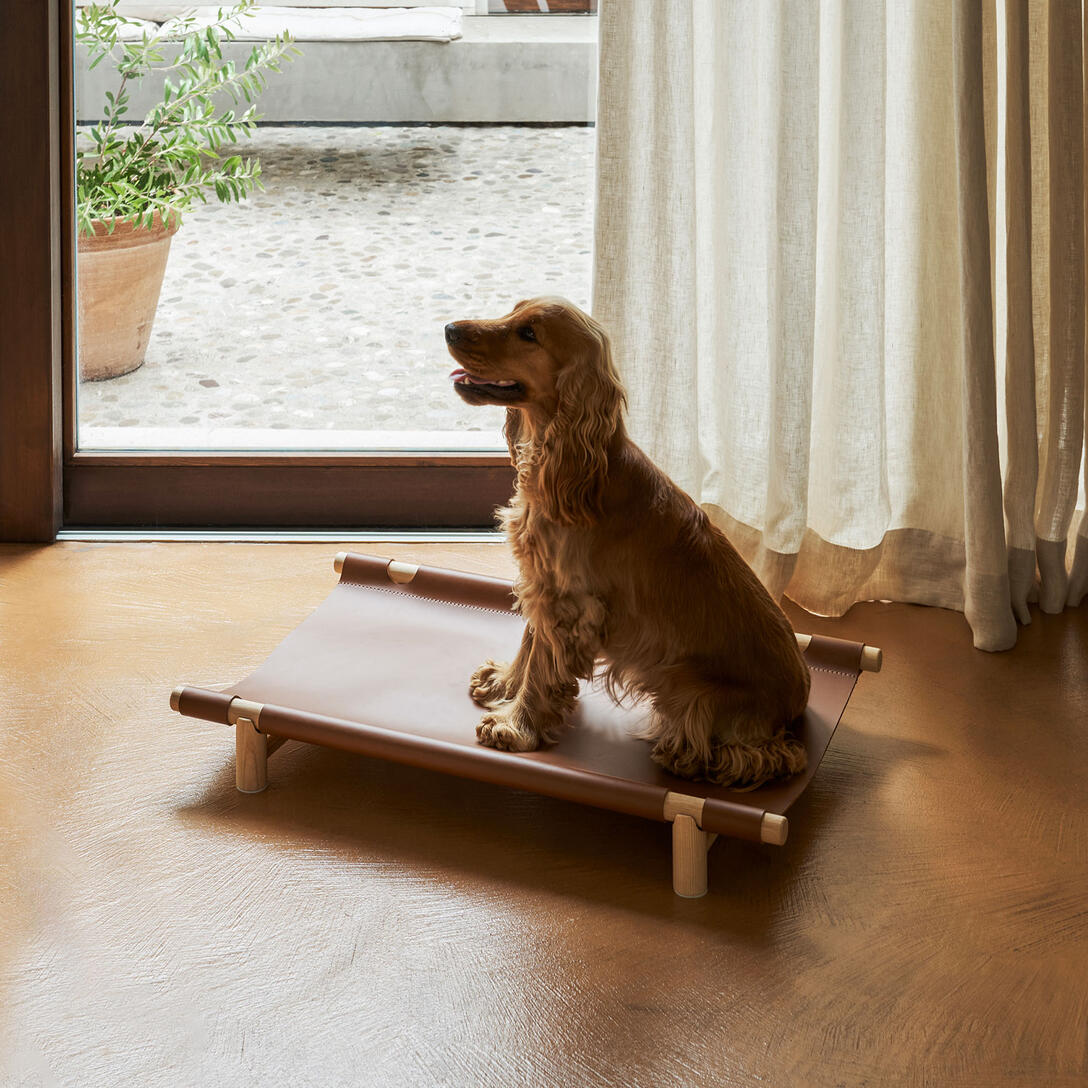 BERBERÉ Dog Bed Black Leather