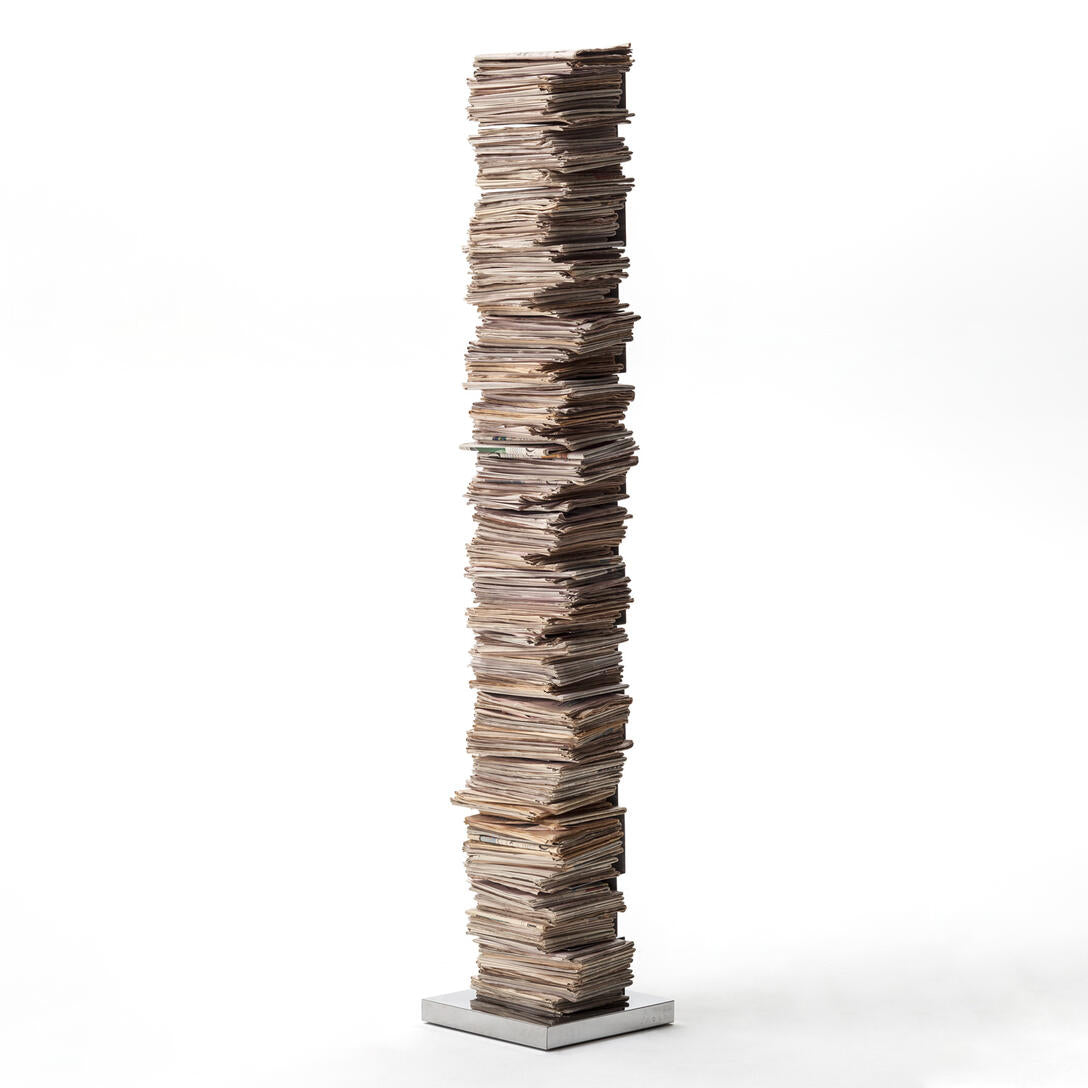 Regale PTOLOMEO ART schwarz mit Stahlbasis