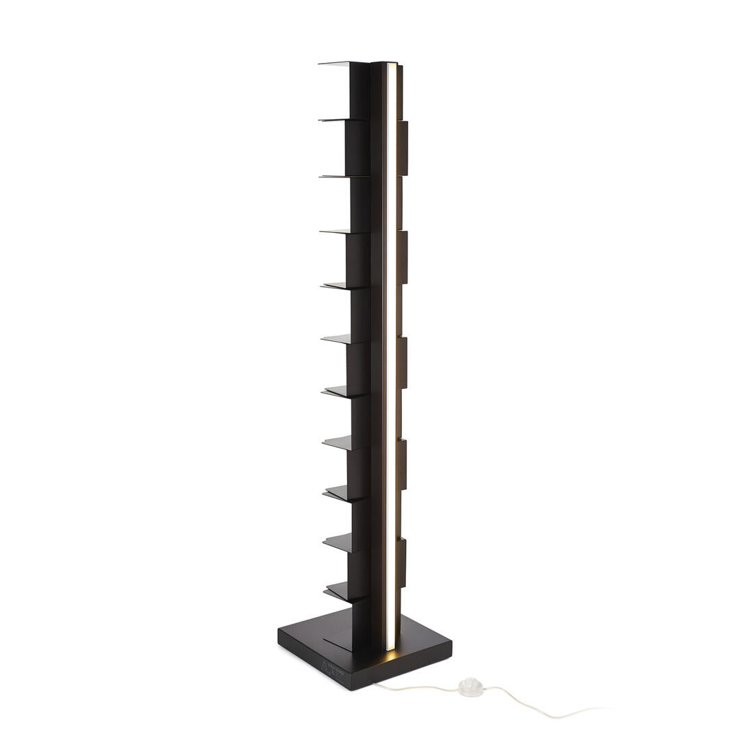 Illuminated shelf PTOLOMEO LUCE black