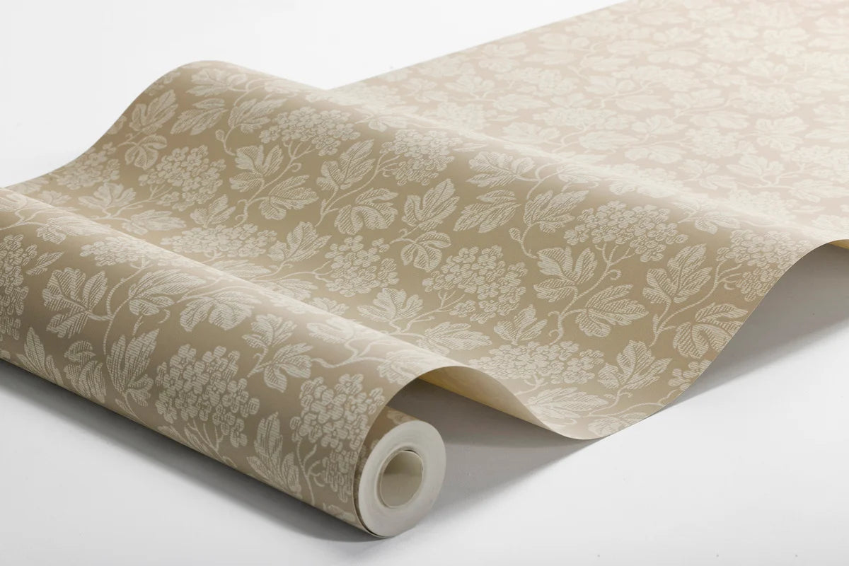 Vlies-Tapete mit pflanzlichem Muster HAGTORN beige
