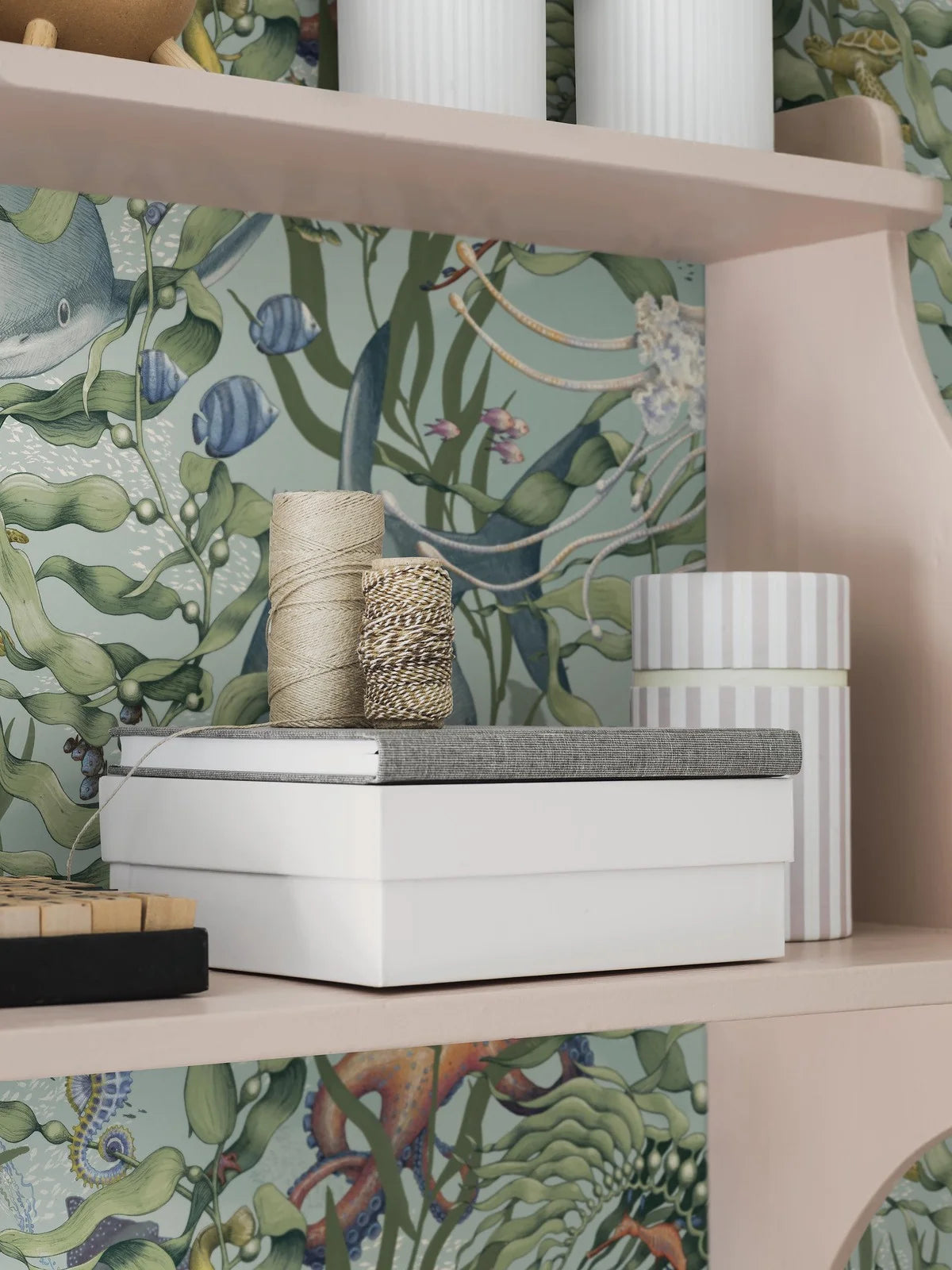 Kinder-Tapete mit Meeresbewohnern UNTERWASSER MAGIE türkis