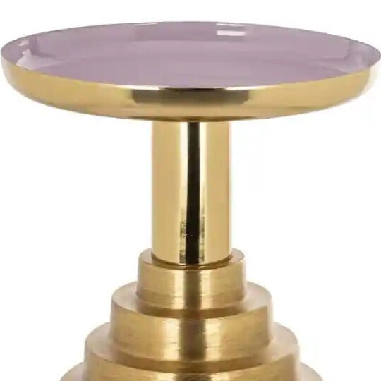 EMPIRE side table with purple top and gold