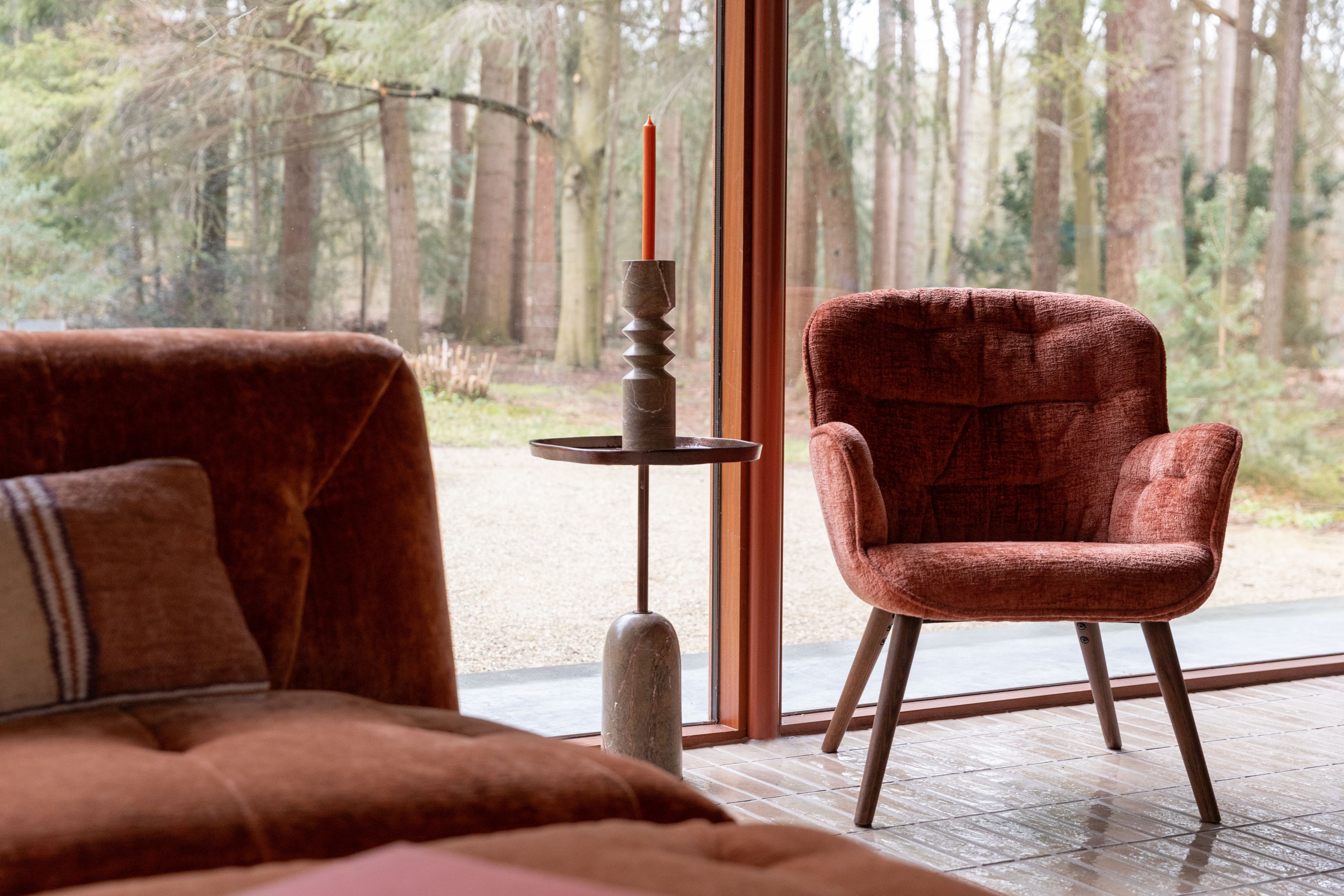 Kerzenhalter SATPURA brauner Marmor