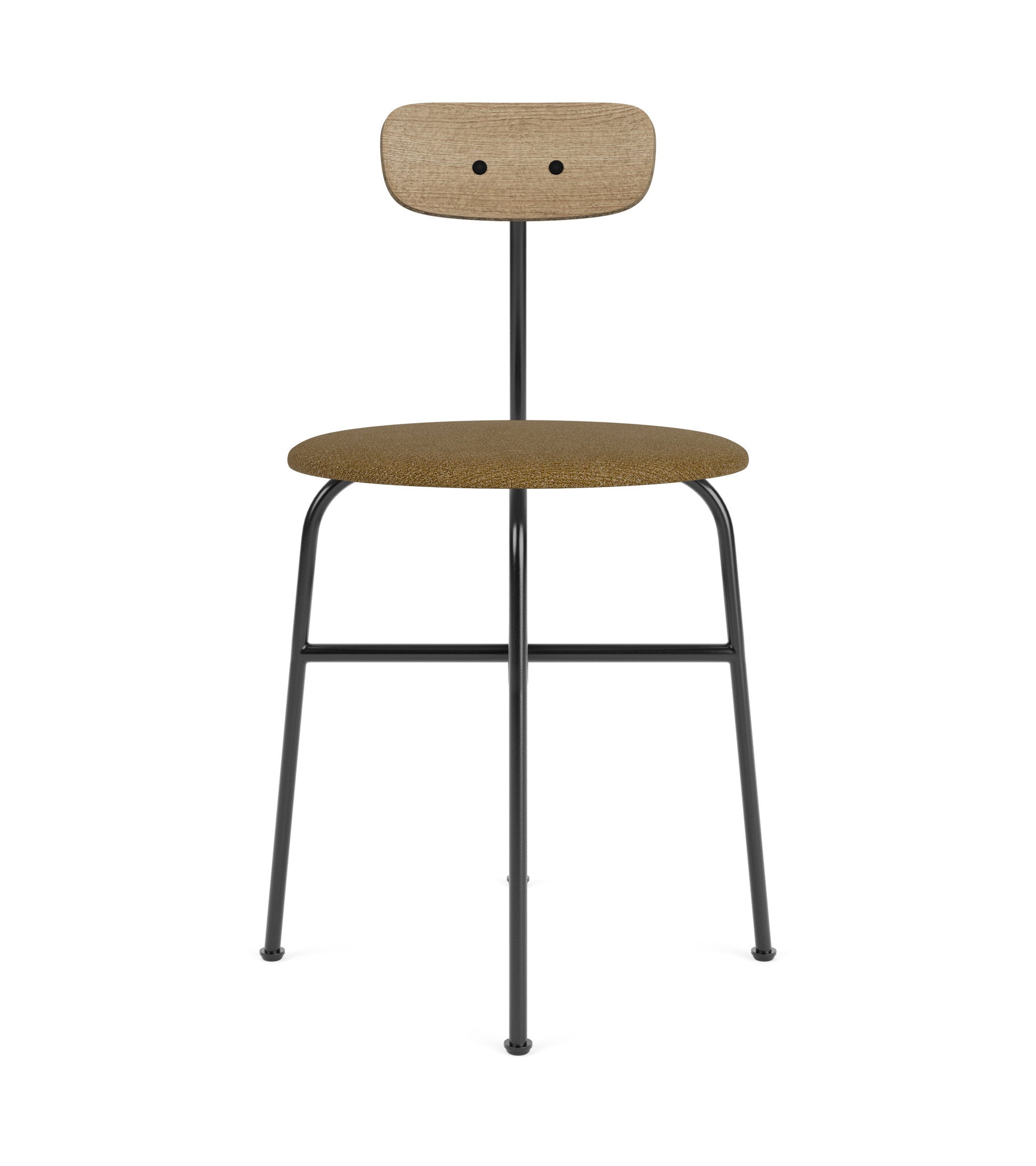 AFTEROOM chair with oak veneer and upholstered green seat