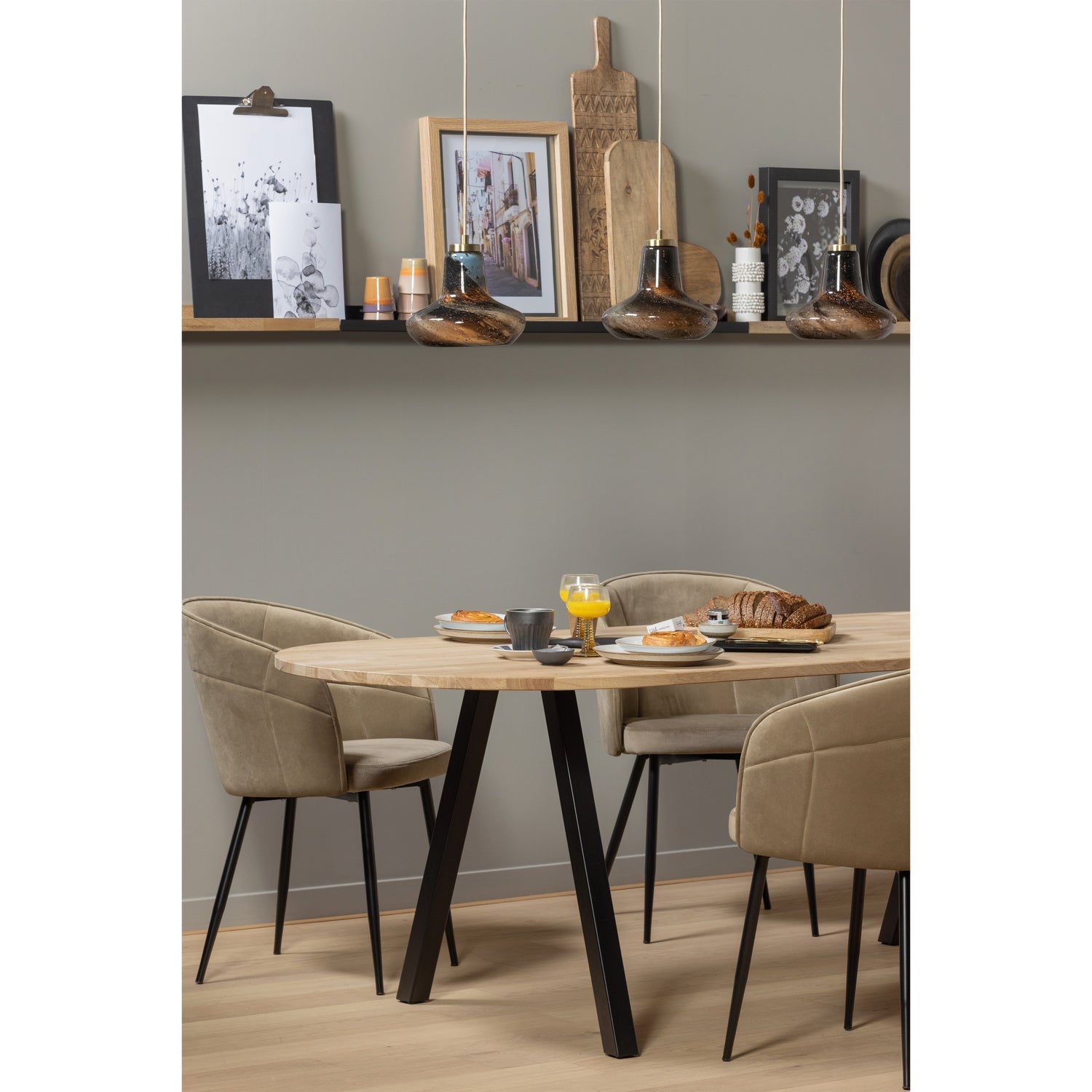 Wandregal VTWONEN Eichenholz