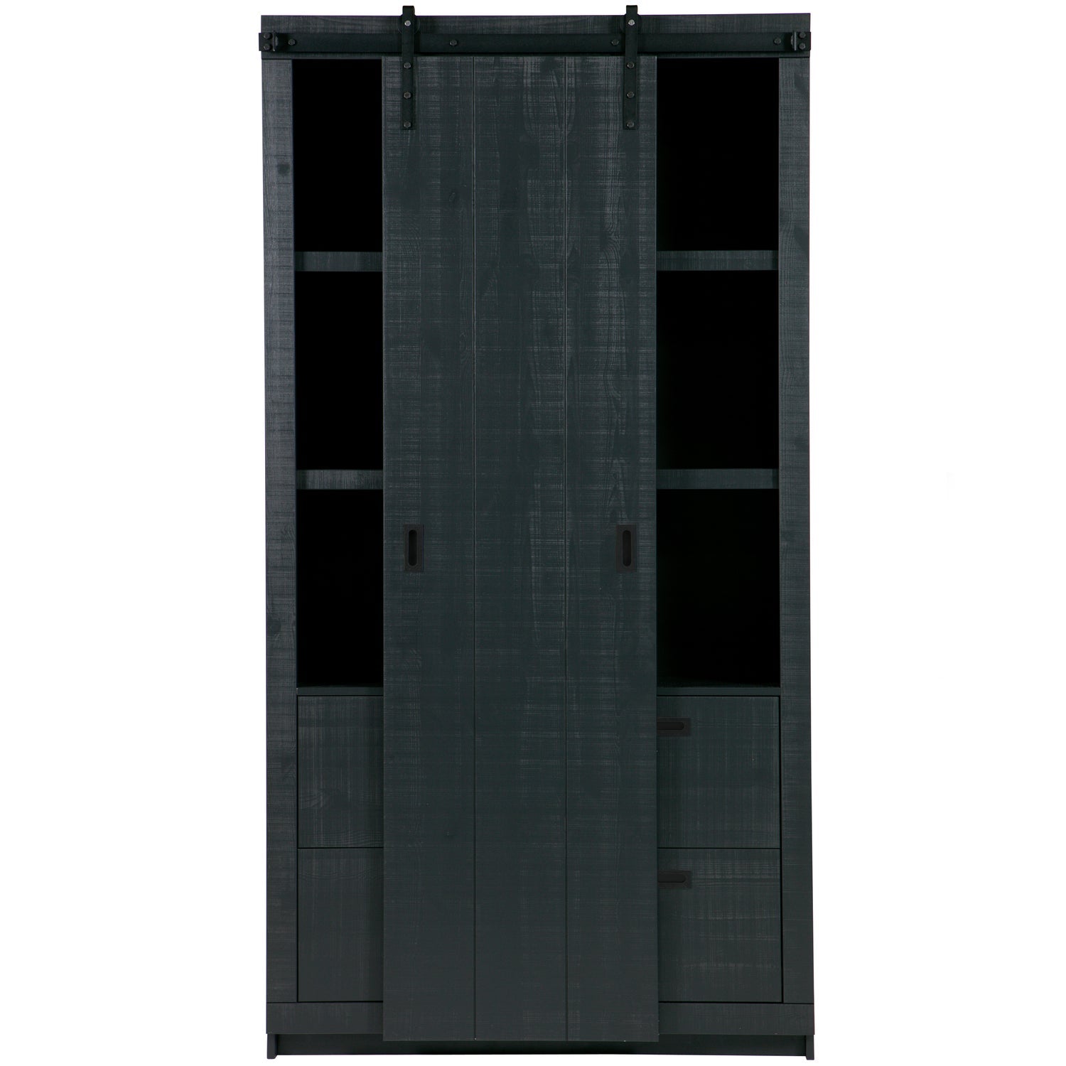 Schiebetürenschrank SLIDE BARN schwarz