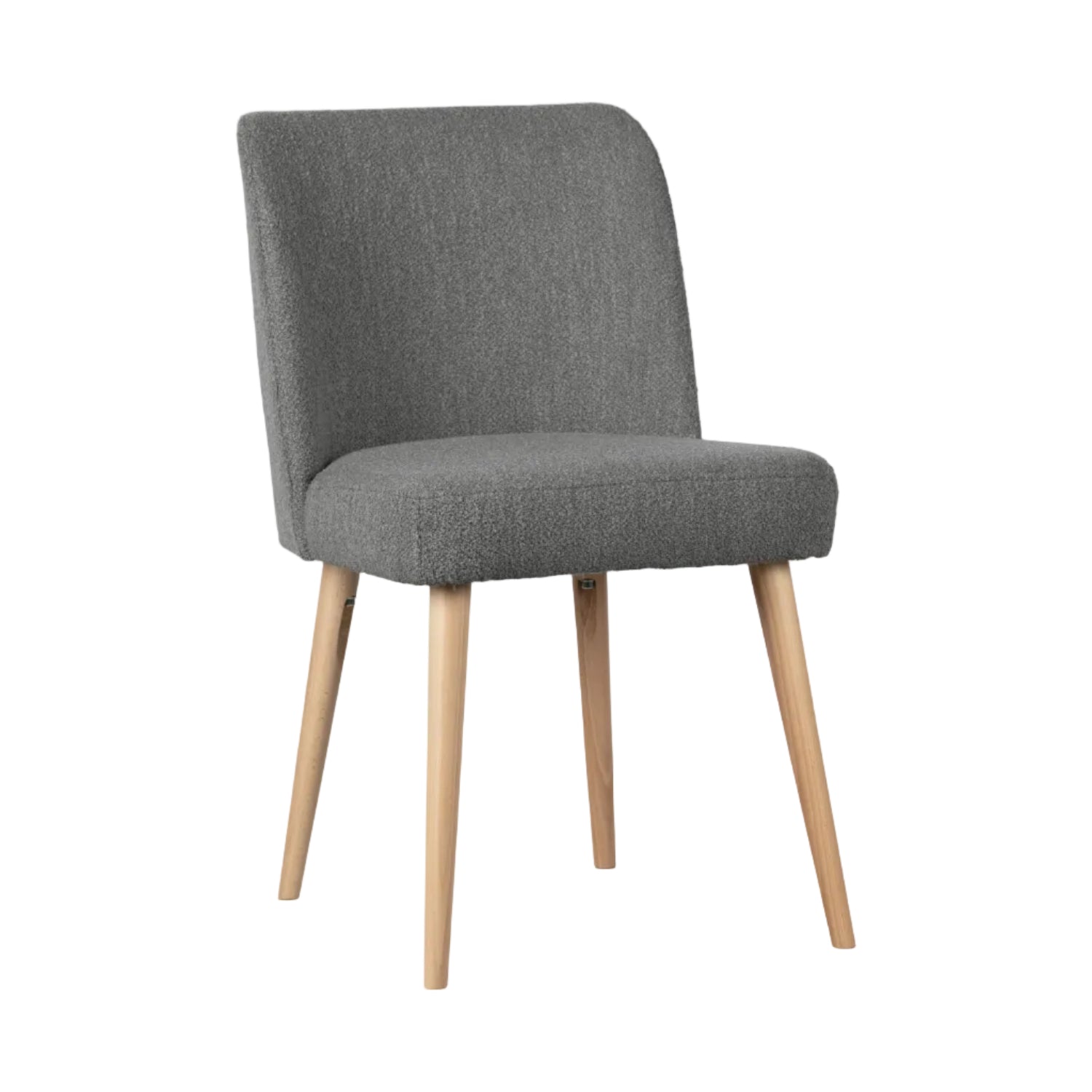 Stuhl FORCE graues Bouclé [Amelia]