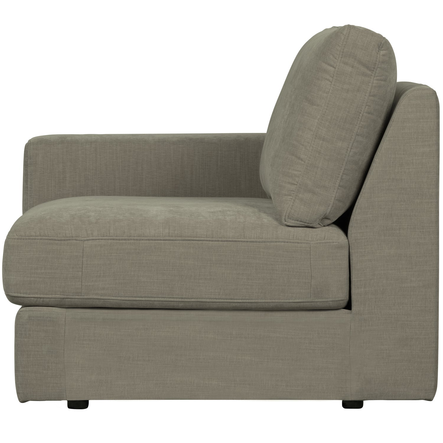 Sofa FAMILY - moduł końcowy lewostronny ciepły szary – Woood
