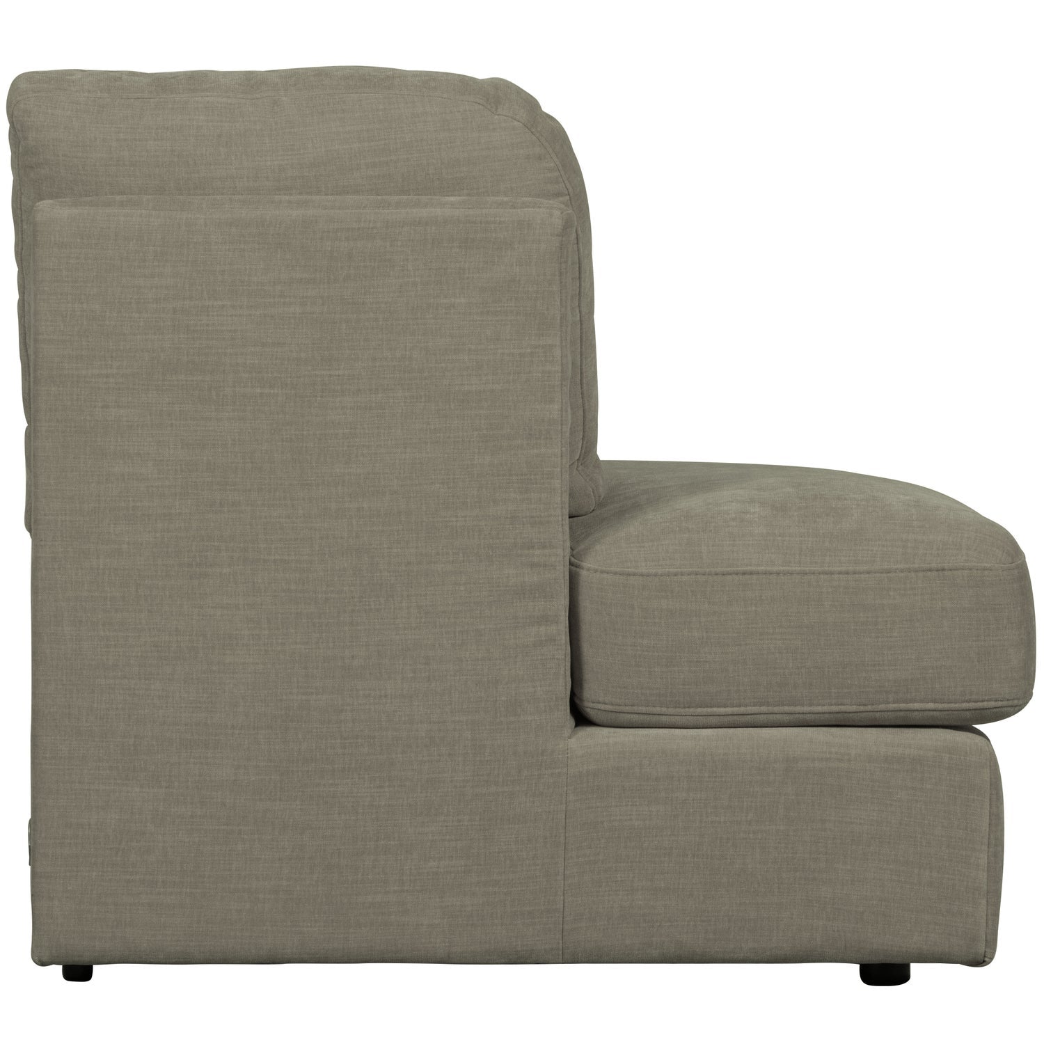 Sofa FAMILY - moduł otwarty lewostronny ciepły szary – styl minimalistyczny