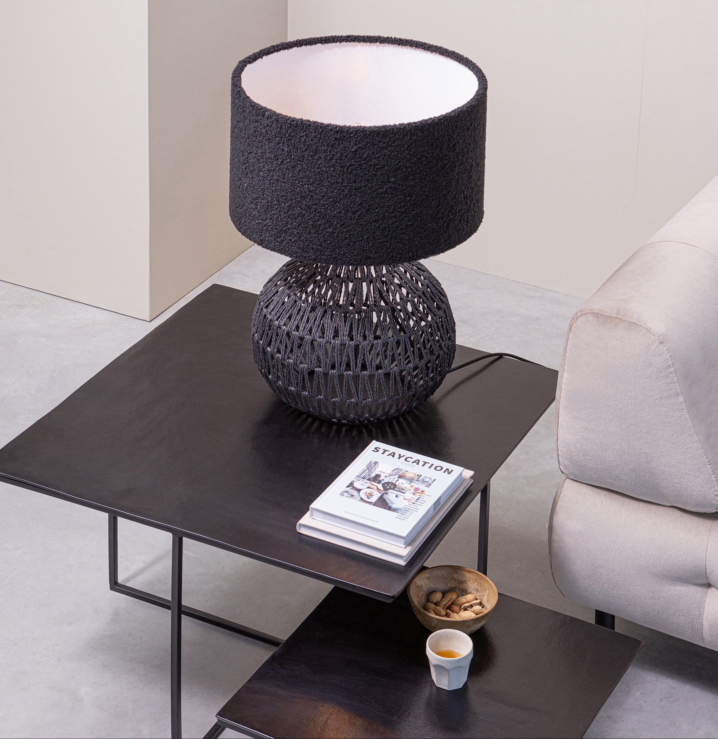 MACY black table lamp base