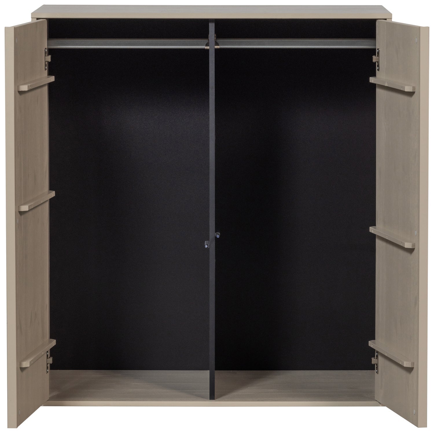 2-türiger Kleiderschrank DAILY grau-beige [Amelia]