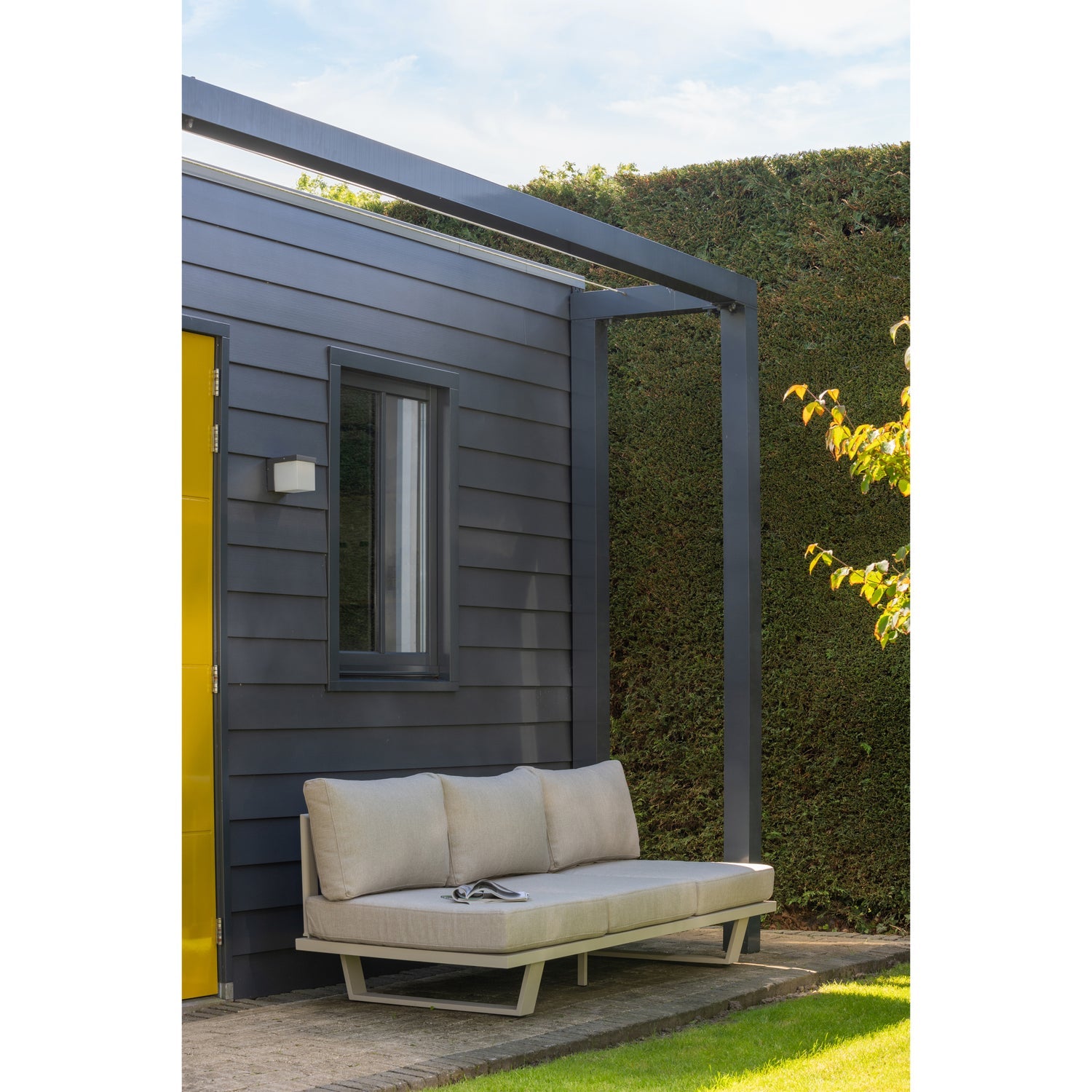 3-Seater Garden Sofa BEAR Sand Gray