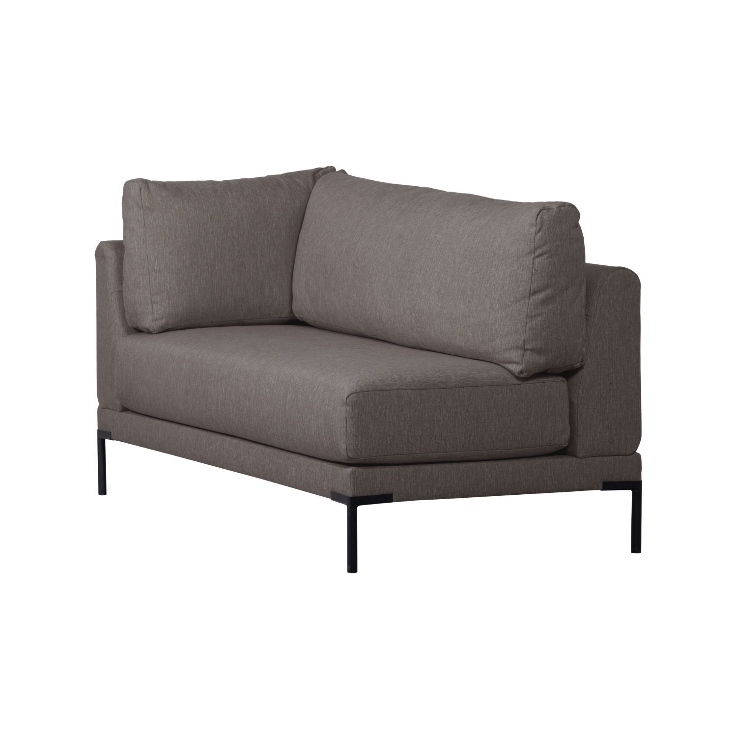 Rechtsseitiger Szezlong COUPLE DINING BENCH grau